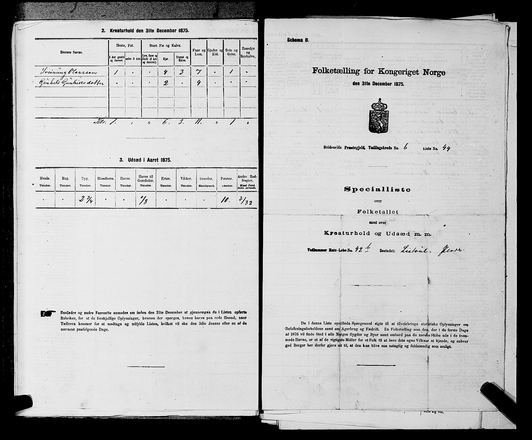 SAKO, 1875 census for 0829P Kviteseid, 1875, p. 571