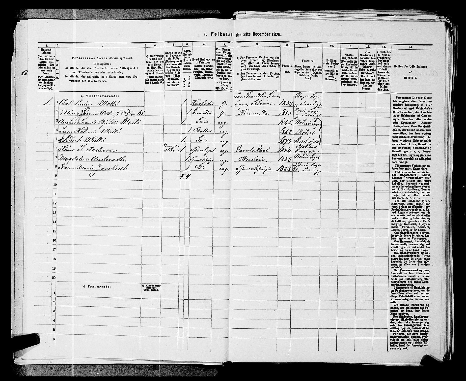 SAKO, 1875 census for 0722P Nøtterøy, 1875, p. 810