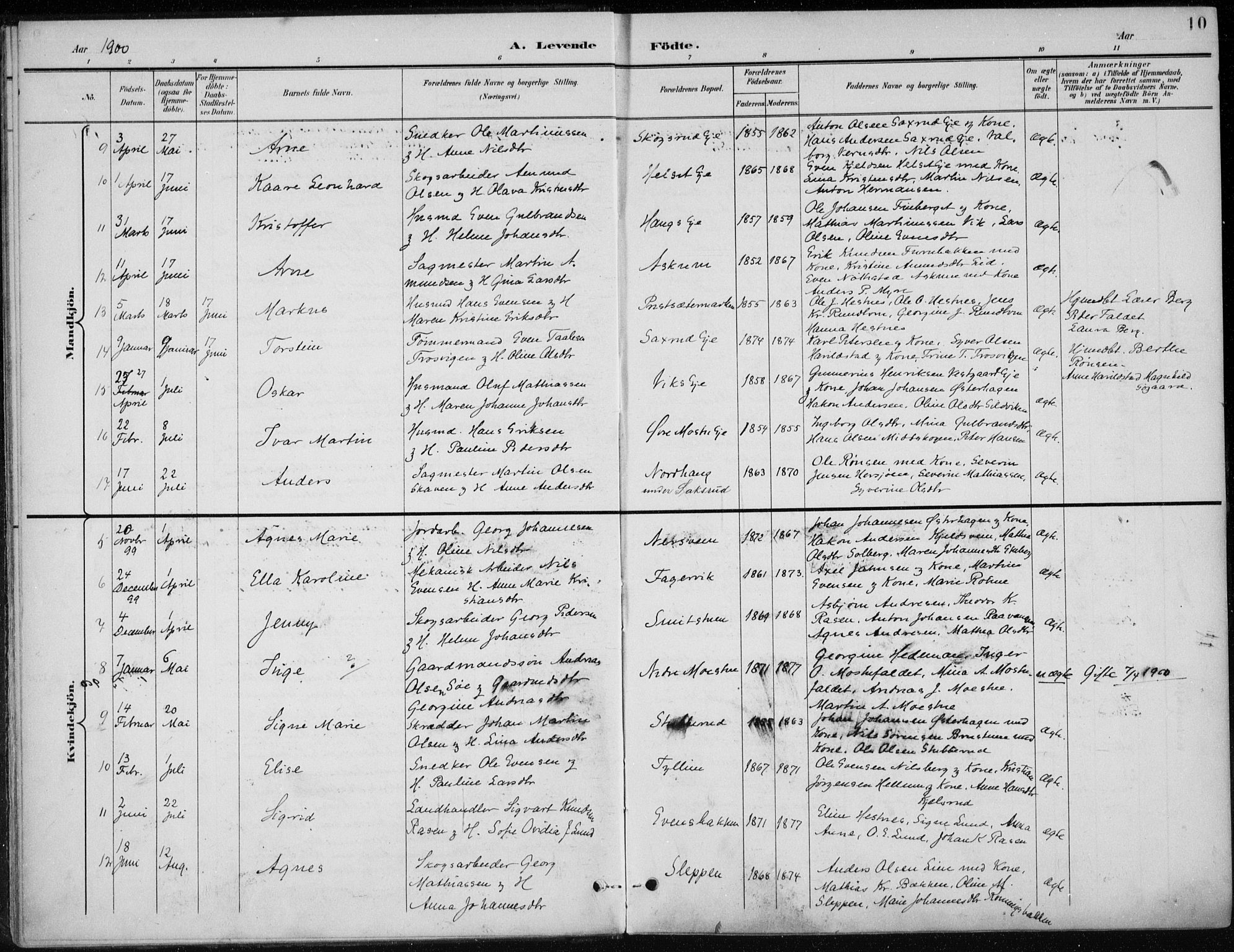 Stange prestekontor, AV/SAH-PREST-002/K/L0023: Parish register (official) no. 23, 1897-1920, p. 10