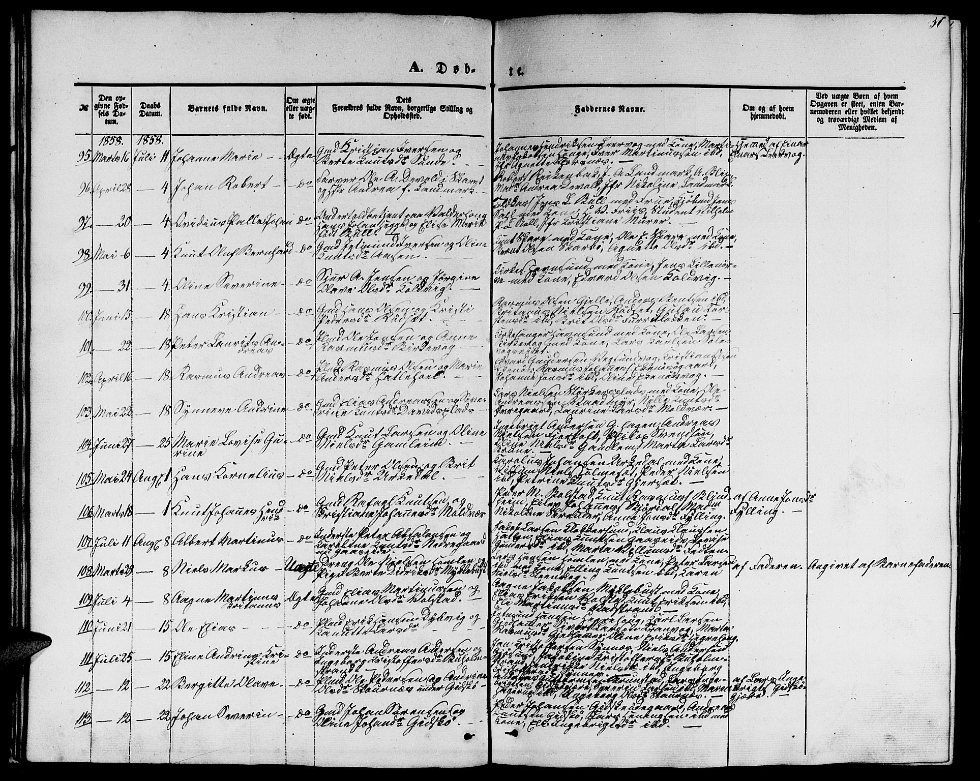 Ministerialprotokoller, klokkerbøker og fødselsregistre - Møre og Romsdal, AV/SAT-A-1454/528/L0427: Parish register (copy) no. 528C08, 1855-1864, p. 30