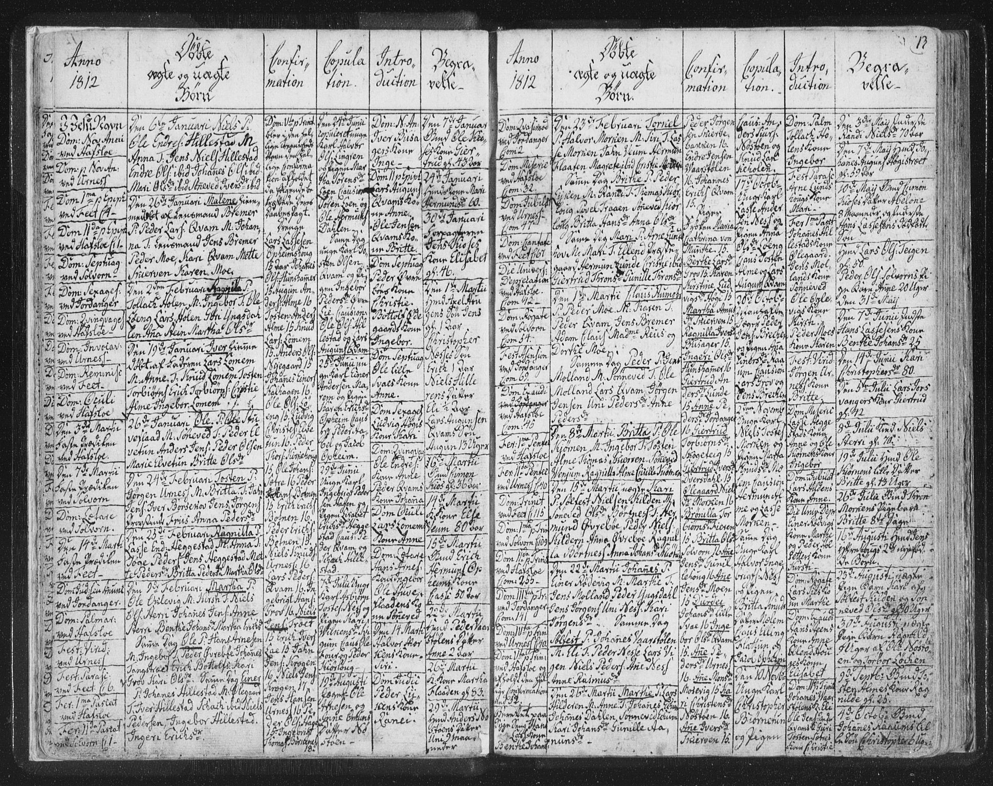 Hafslo sokneprestembete, AV/SAB-A-80301/H/Haa/Haaa/L0003: Parish register (official) no. A 3, 1807-1821, p. 13