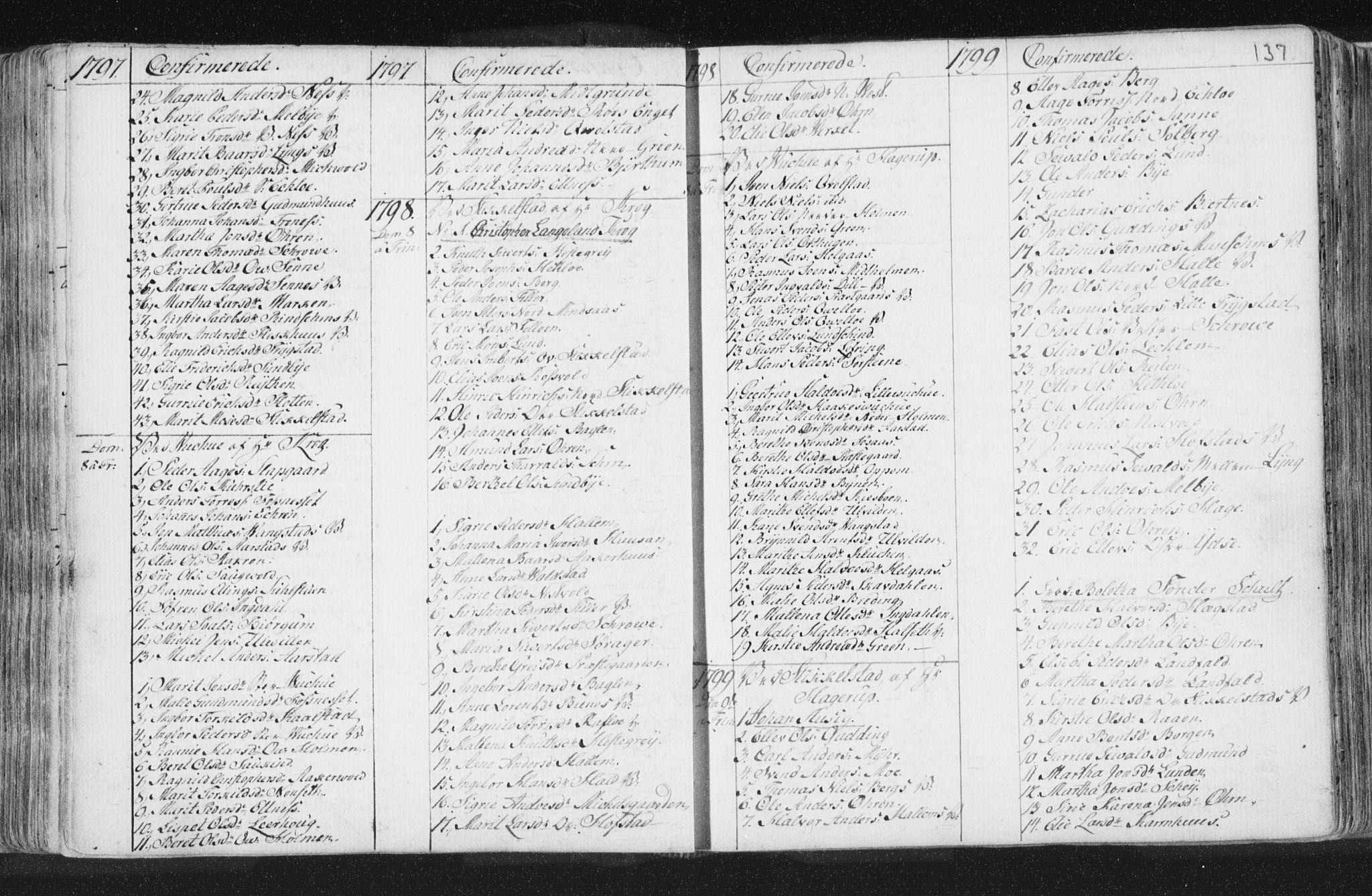 Ministerialprotokoller, klokkerbøker og fødselsregistre - Nord-Trøndelag, SAT/A-1458/723/L0232: Parish register (official) no. 723A03, 1781-1804, p. 137
