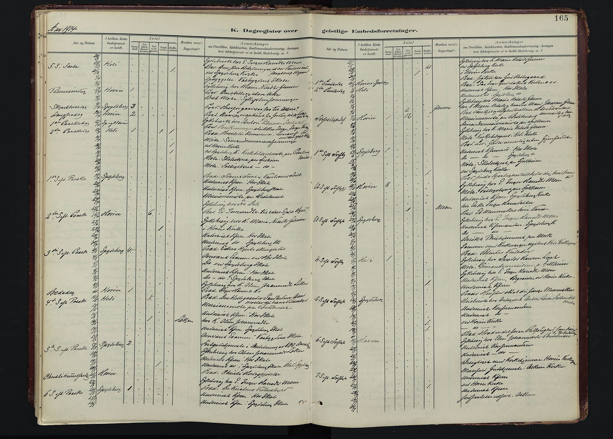 Spydeberg prestekontor Kirkebøker, SAO/A-10924/F/Fa/L0009: Parish register (official) no. I 9, 1900-1926, p. 165