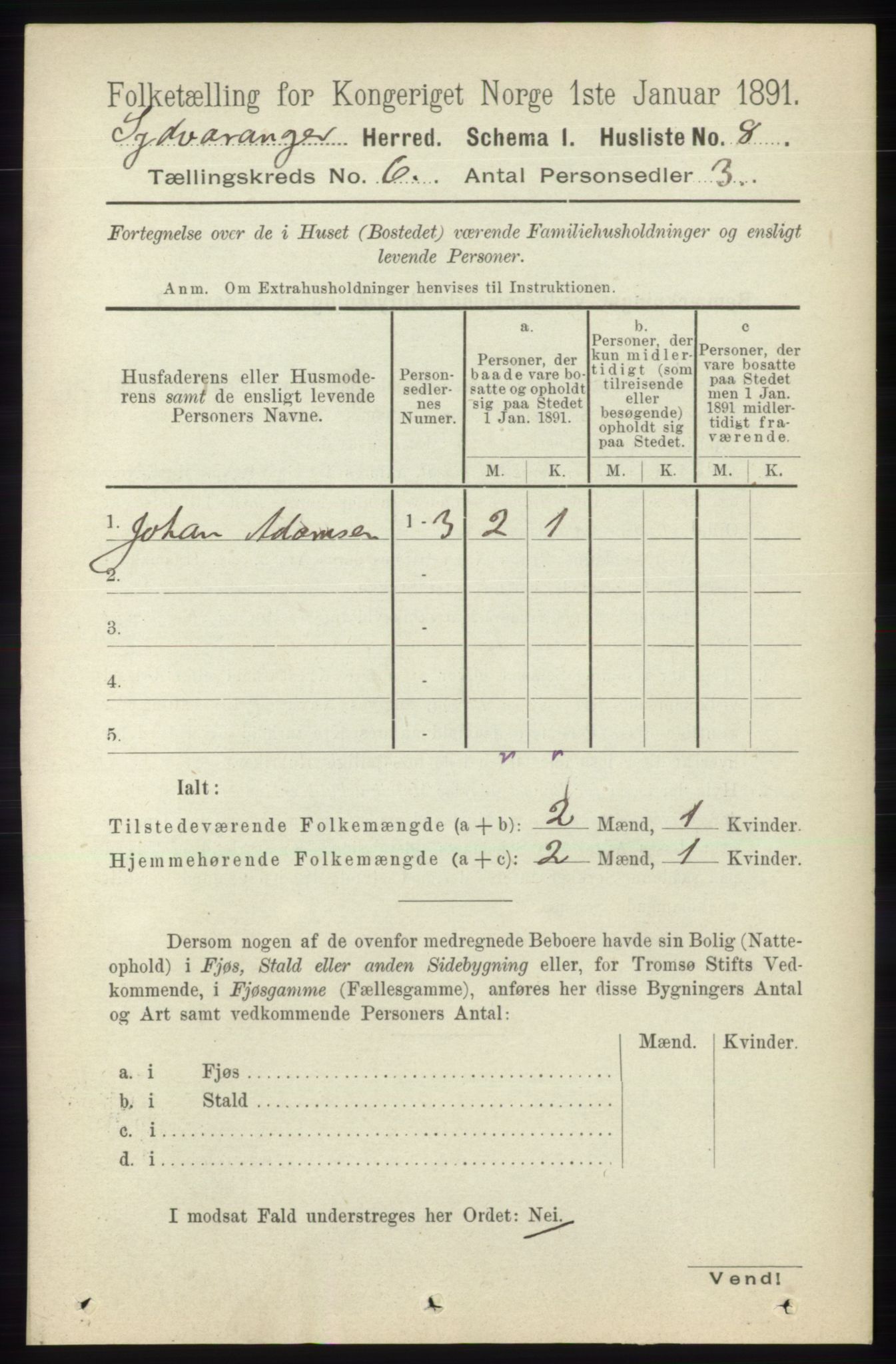 RA, 1891 census for 2030 Sør-Varanger, 1891, p. 1857