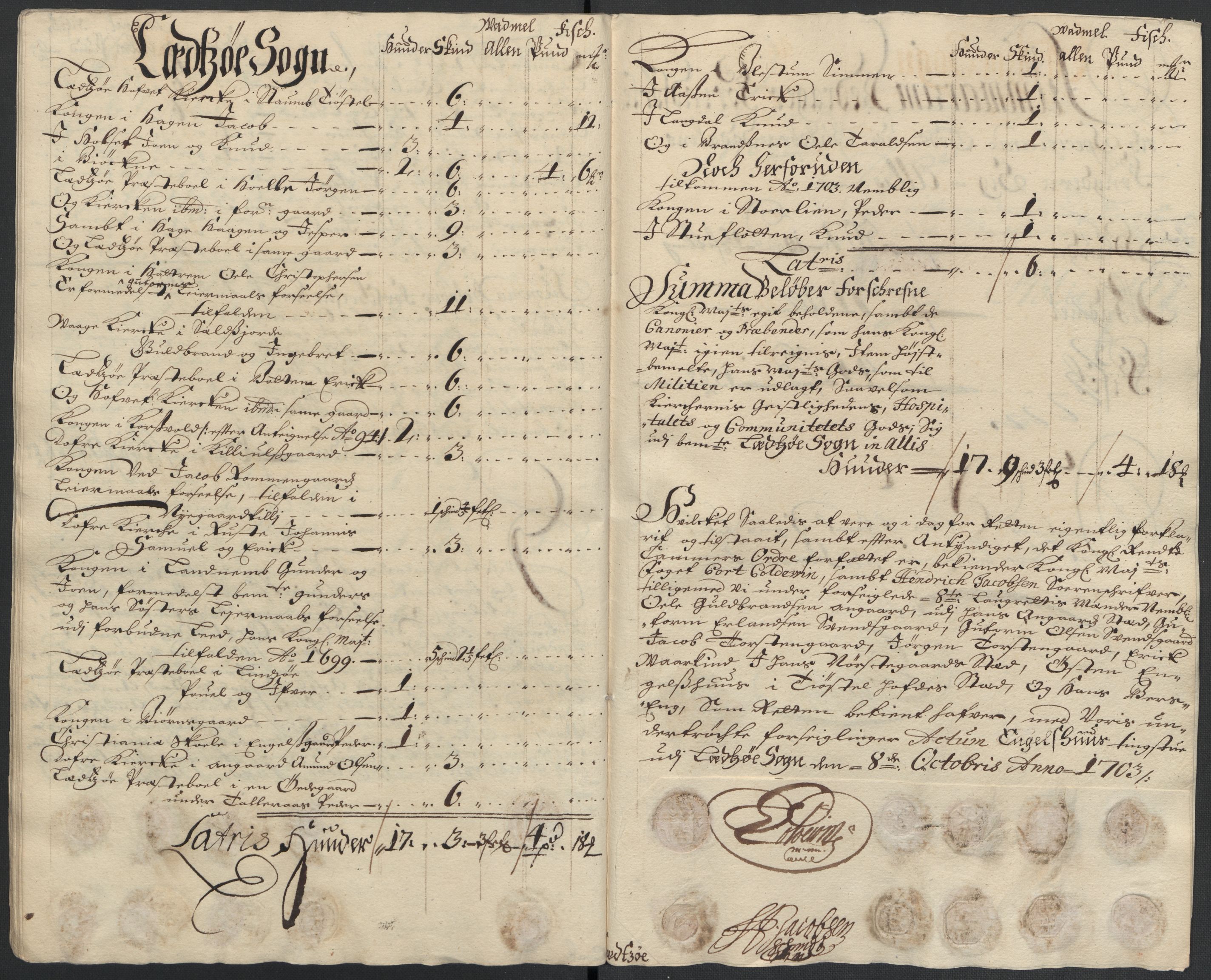Rentekammeret inntil 1814, Reviderte regnskaper, Fogderegnskap, RA/EA-4092/R17/L1176: Fogderegnskap Gudbrandsdal, 1703, p. 216