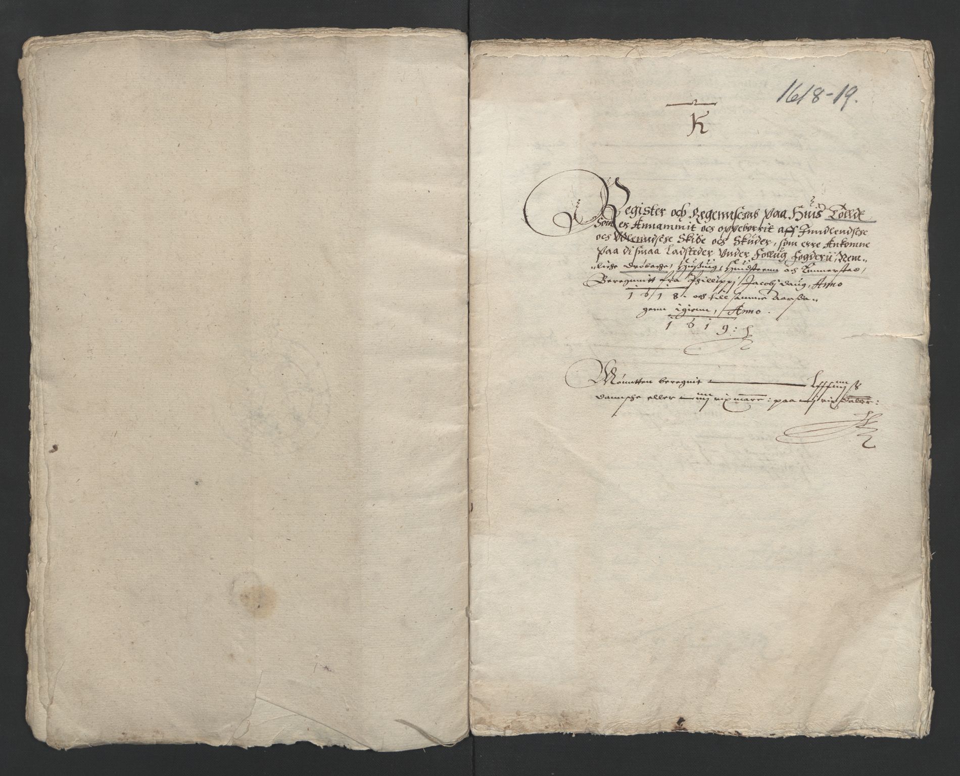 Rentekammeret inntil 1814, Reviderte regnskaper, Lensregnskaper, AV/RA-EA-5023/R/Rb/Rba/L0047: Akershus len, 1618-1619