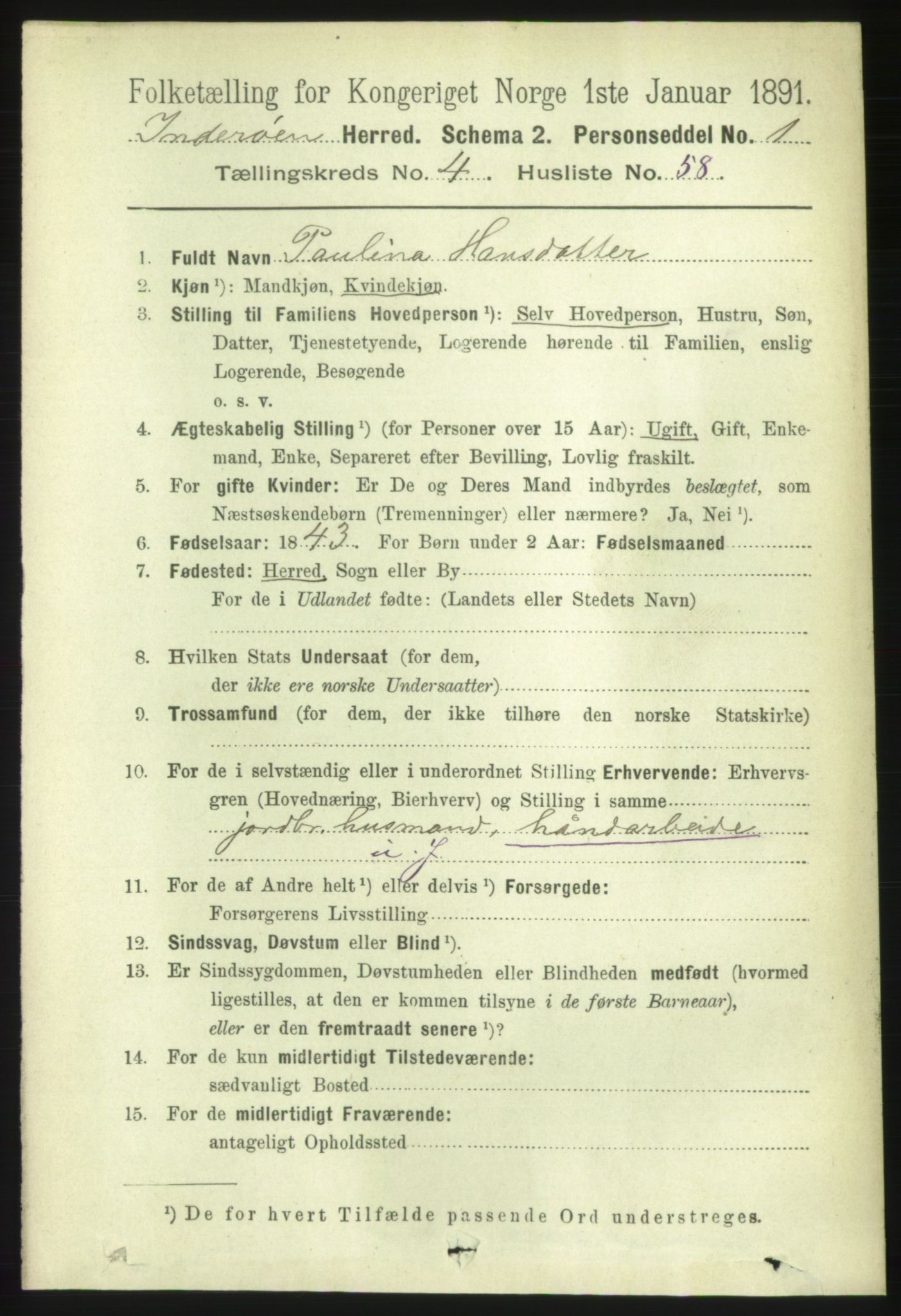 RA, 1891 census for 1729 Inderøy, 1891, p. 2669