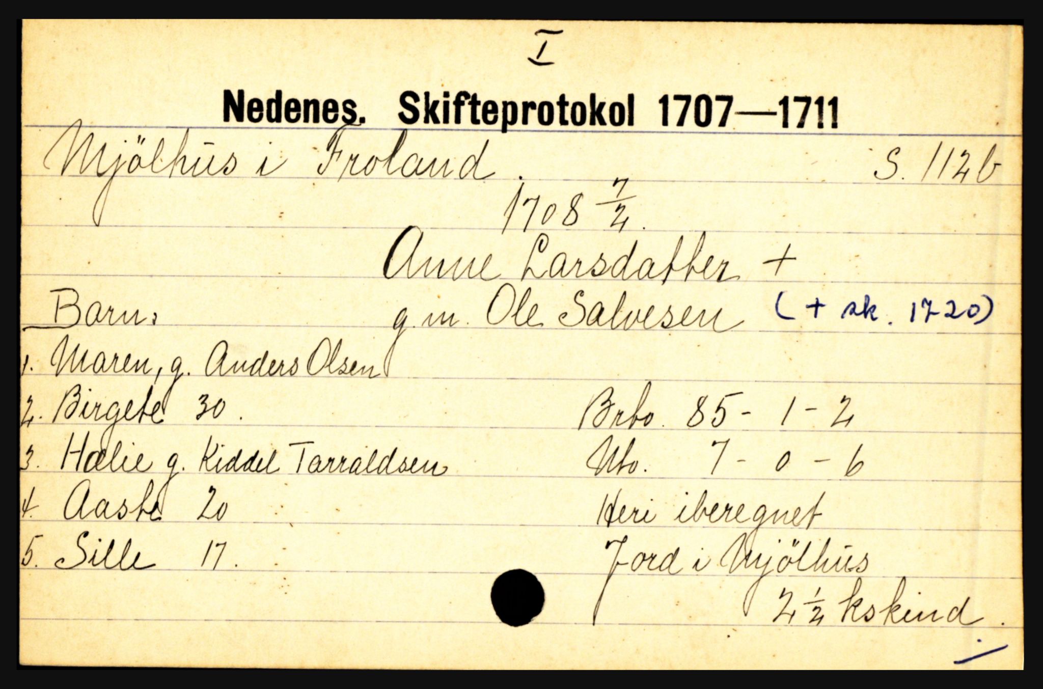 Nedenes sorenskriveri før 1824, AV/SAK-1221-0007/H, p. 19839