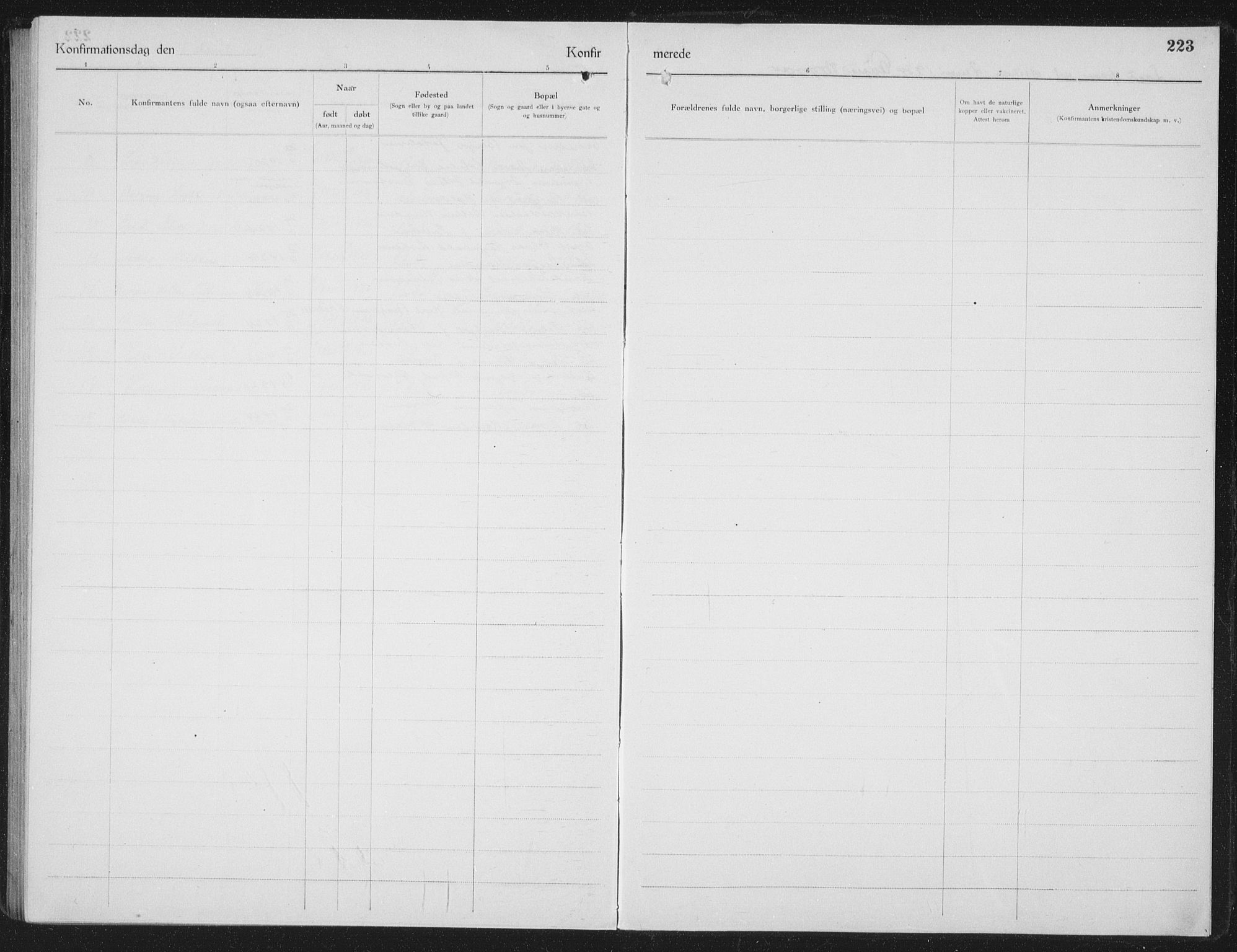 Ministerialprotokoller, klokkerbøker og fødselsregistre - Nordland, AV/SAT-A-1459/801/L0037: Parish register (copy) no. 801C12, 1921-1937, p. 223