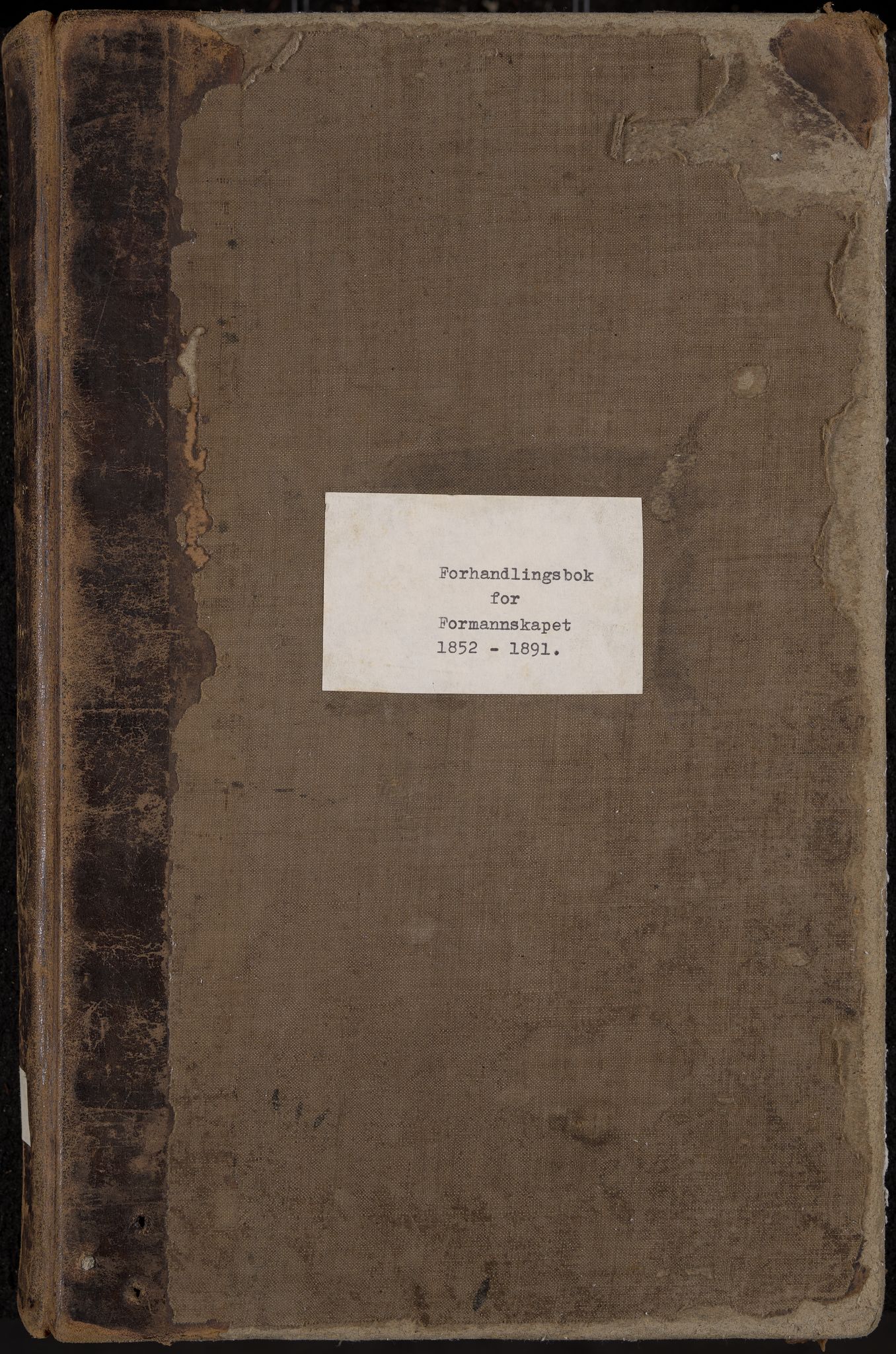 Stathelle formannskap og sentraladministrasjon, IKAK/0803021/A/L0001: Møtebok, 1852-1891