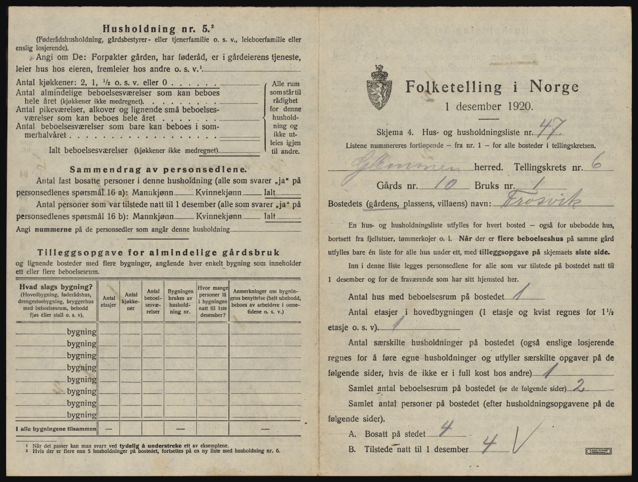 SAO, 1920 census for Glemmen, 1920, p. 2593