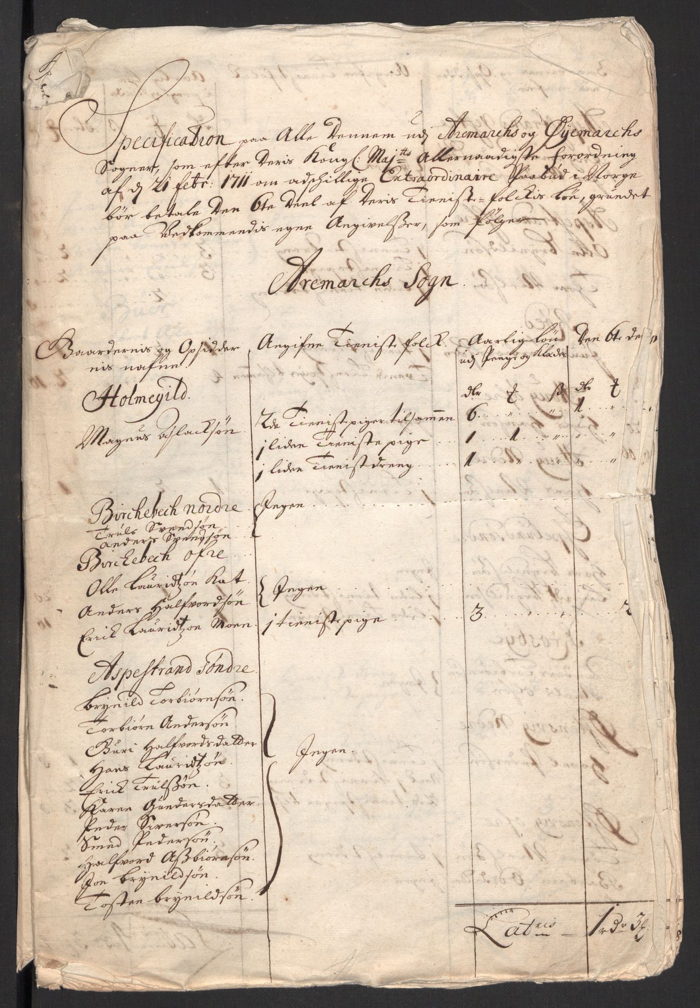 Rentekammeret inntil 1814, Reviderte regnskaper, Fogderegnskap, AV/RA-EA-4092/R01/L0020: Fogderegnskap Idd og Marker, 1711, p. 575