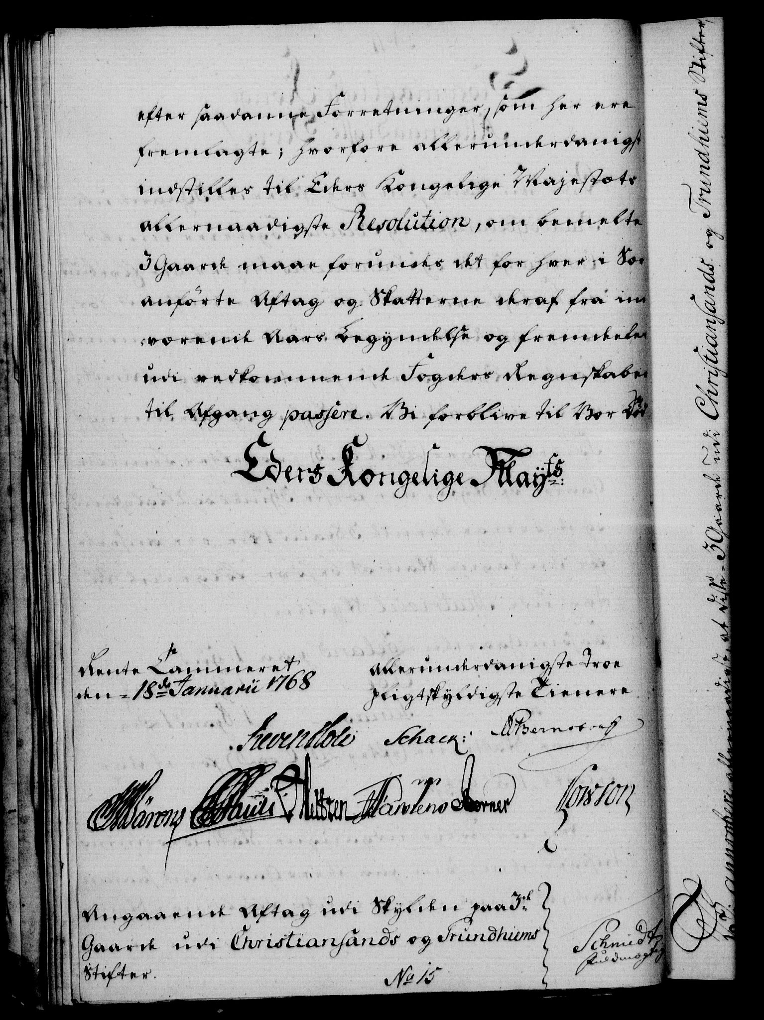 Rentekammeret, Kammerkanselliet, RA/EA-3111/G/Gf/Gfa/L0050: Norsk relasjons- og resolusjonsprotokoll (merket RK 52.50), 1768, p. 66