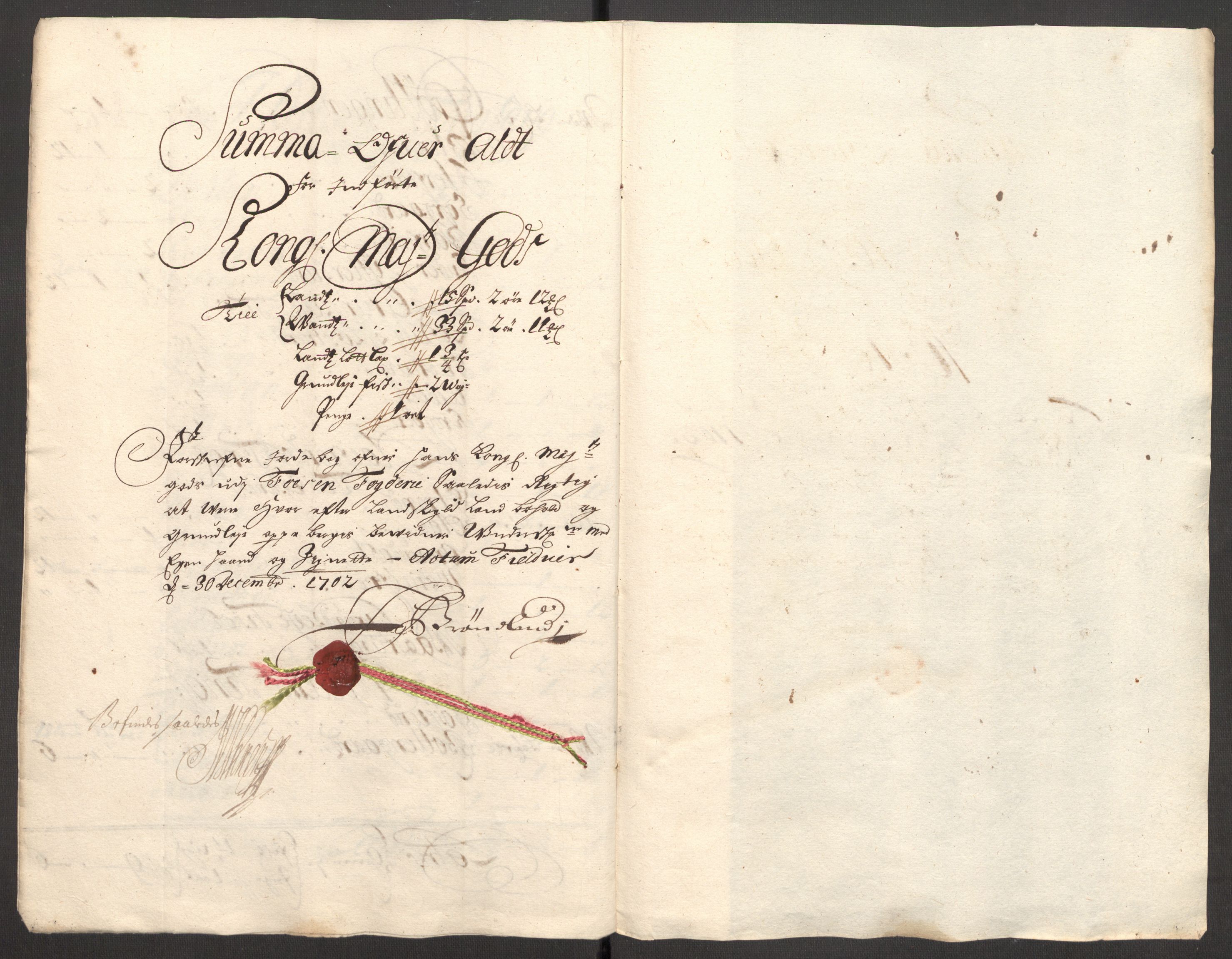 Rentekammeret inntil 1814, Reviderte regnskaper, Fogderegnskap, RA/EA-4092/R57/L3855: Fogderegnskap Fosen, 1702-1703, p. 23