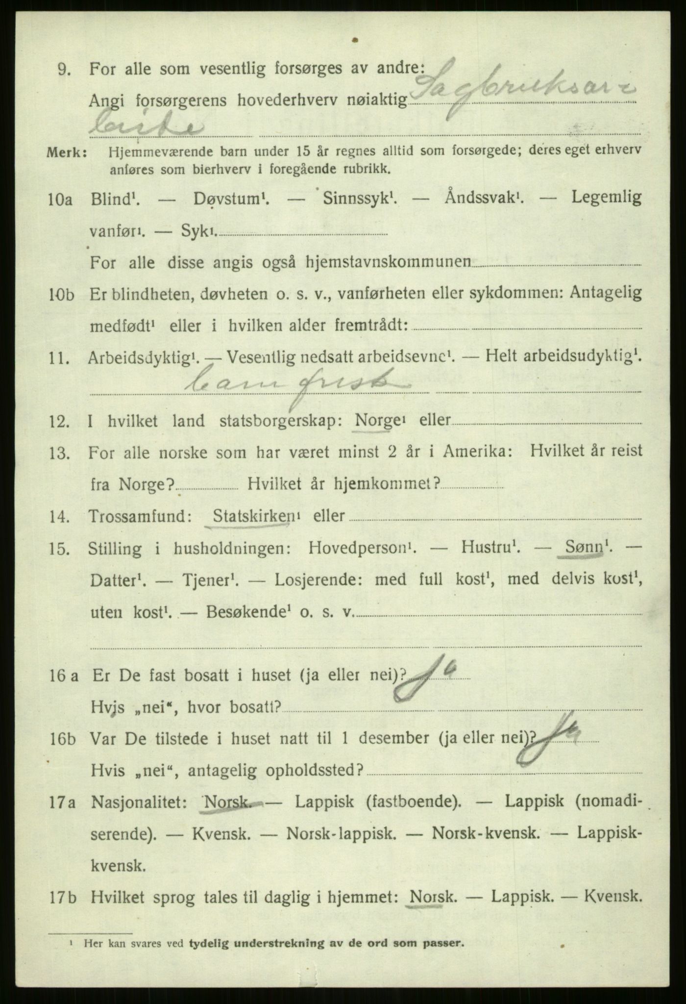 SATØ, 1920 census for Nordreisa, 1920, p. 3242