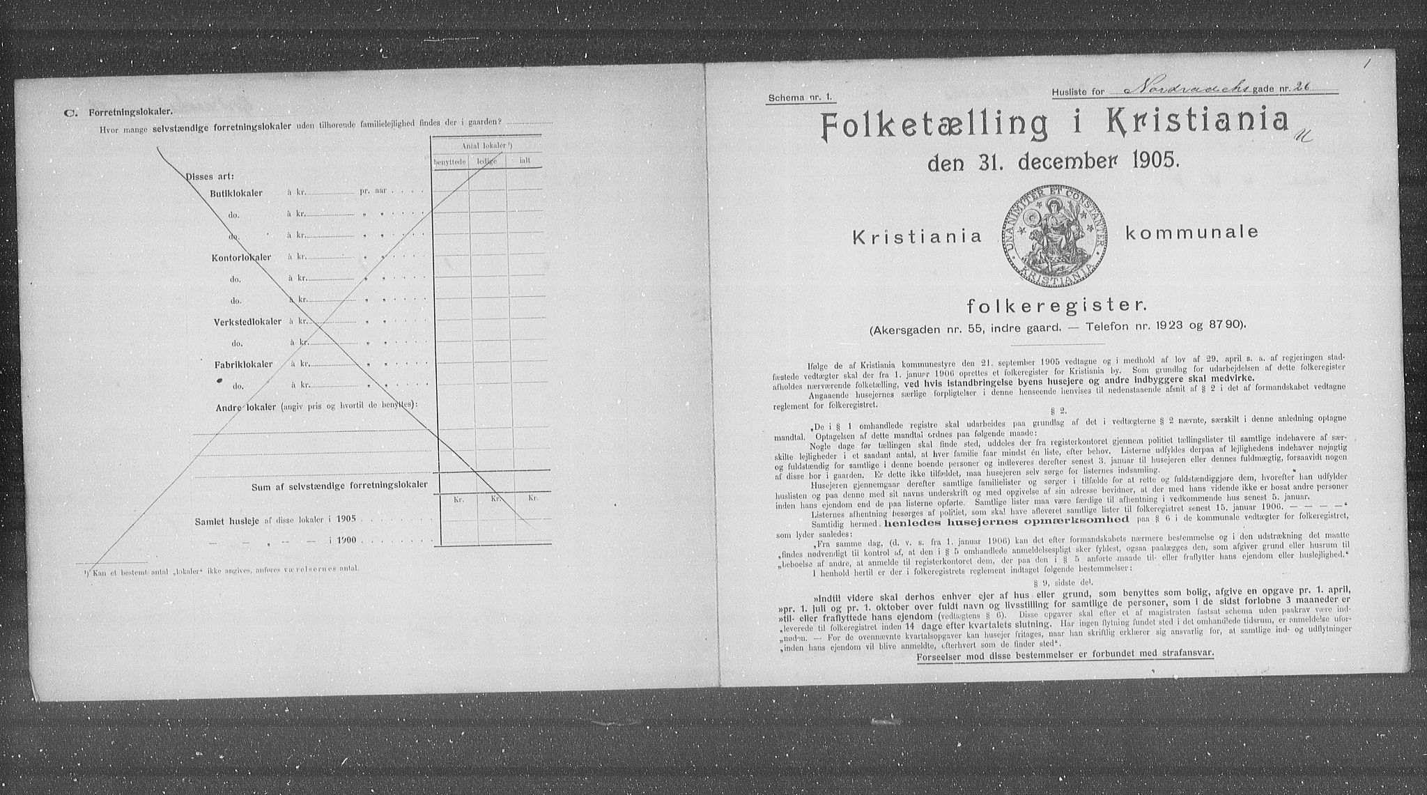 OBA, Municipal Census 1905 for Kristiania, 1905, p. 38669