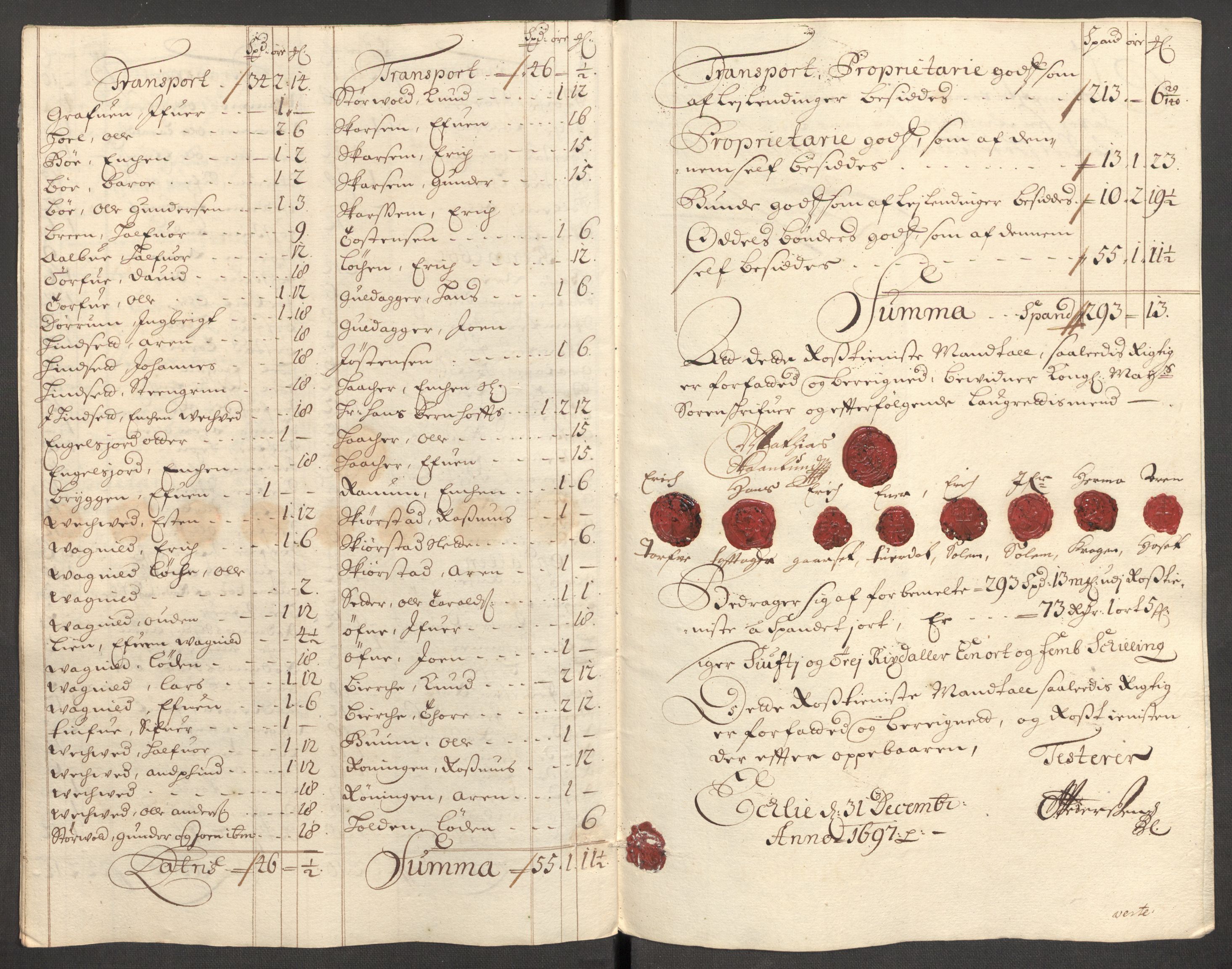 Rentekammeret inntil 1814, Reviderte regnskaper, Fogderegnskap, RA/EA-4092/R60/L3947: Fogderegnskap Orkdal og Gauldal, 1697, p. 126