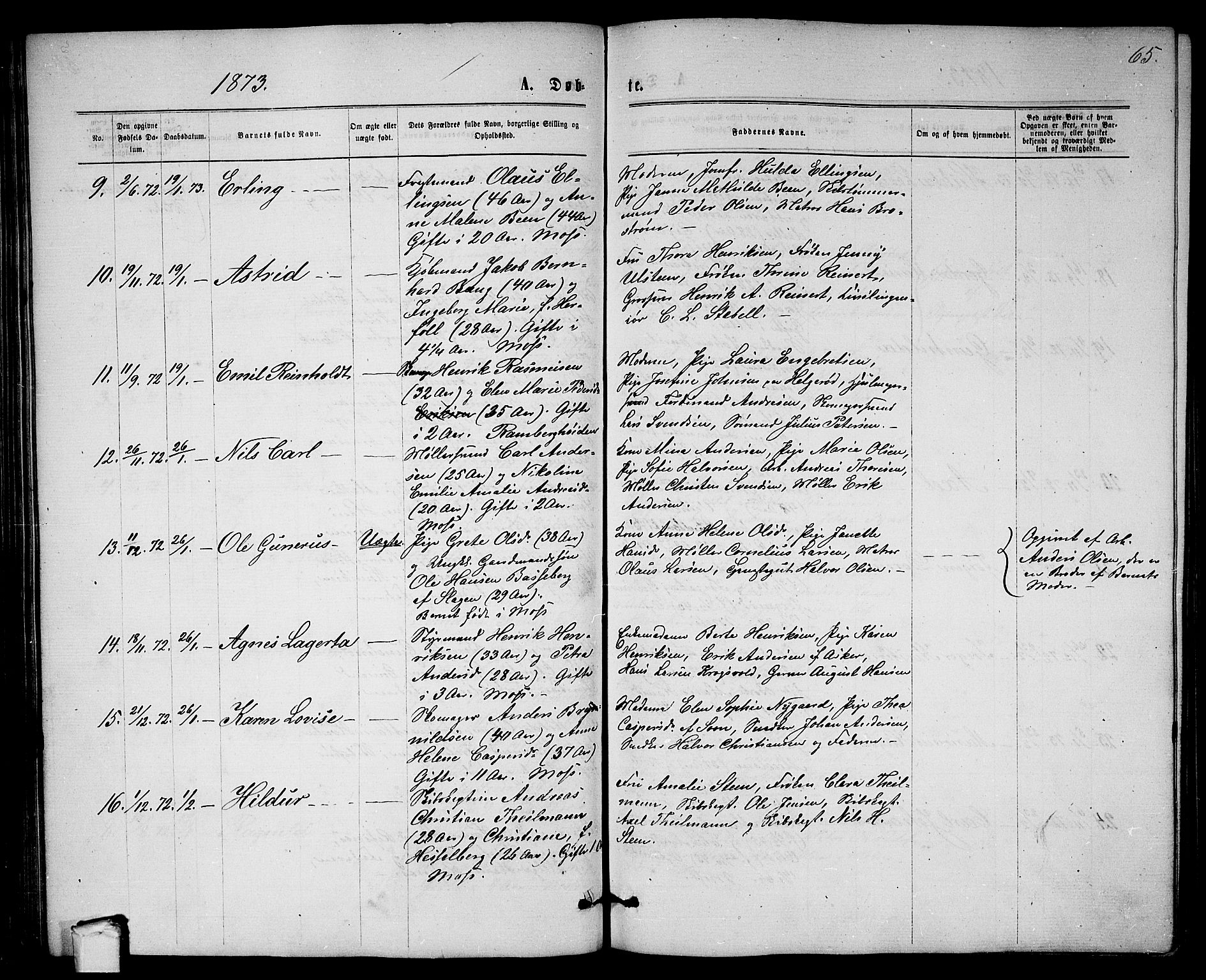Moss prestekontor Kirkebøker, AV/SAO-A-2003/G/Ga/L0004: Parish register (copy) no.  I 4, 1869-1877, p. 65