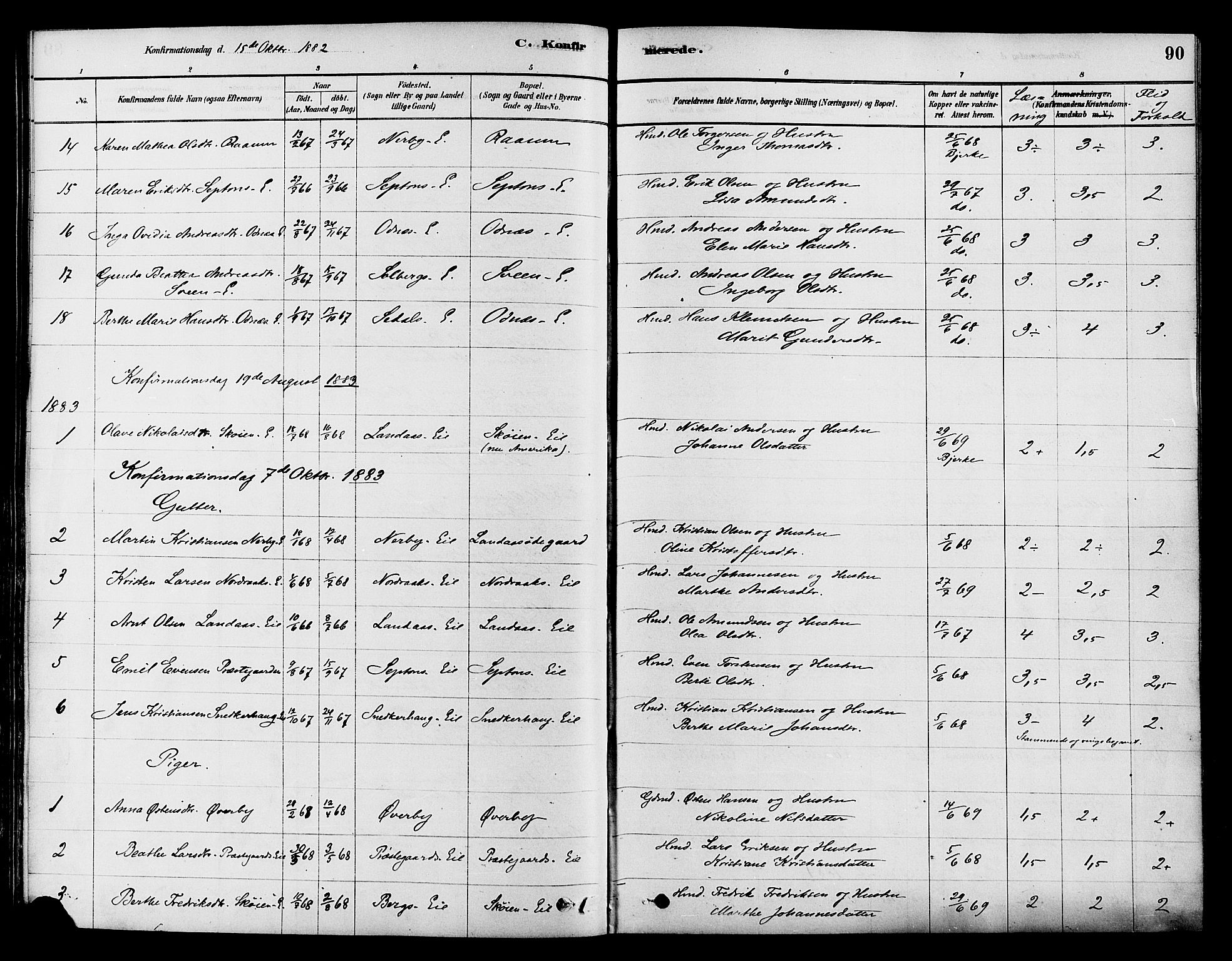 Søndre Land prestekontor, SAH/PREST-122/K/L0002: Parish register (official) no. 2, 1878-1894, p. 90