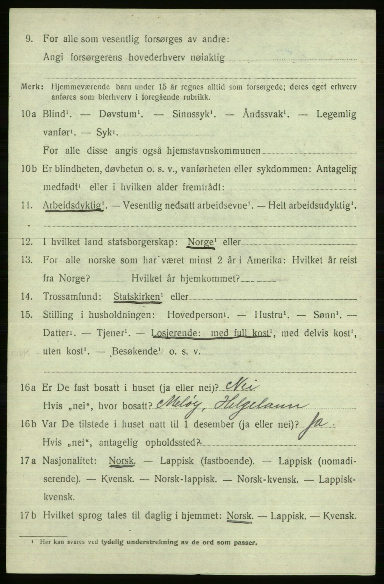 SATØ, 1920 census for Kjelvik, 1920, p. 6428