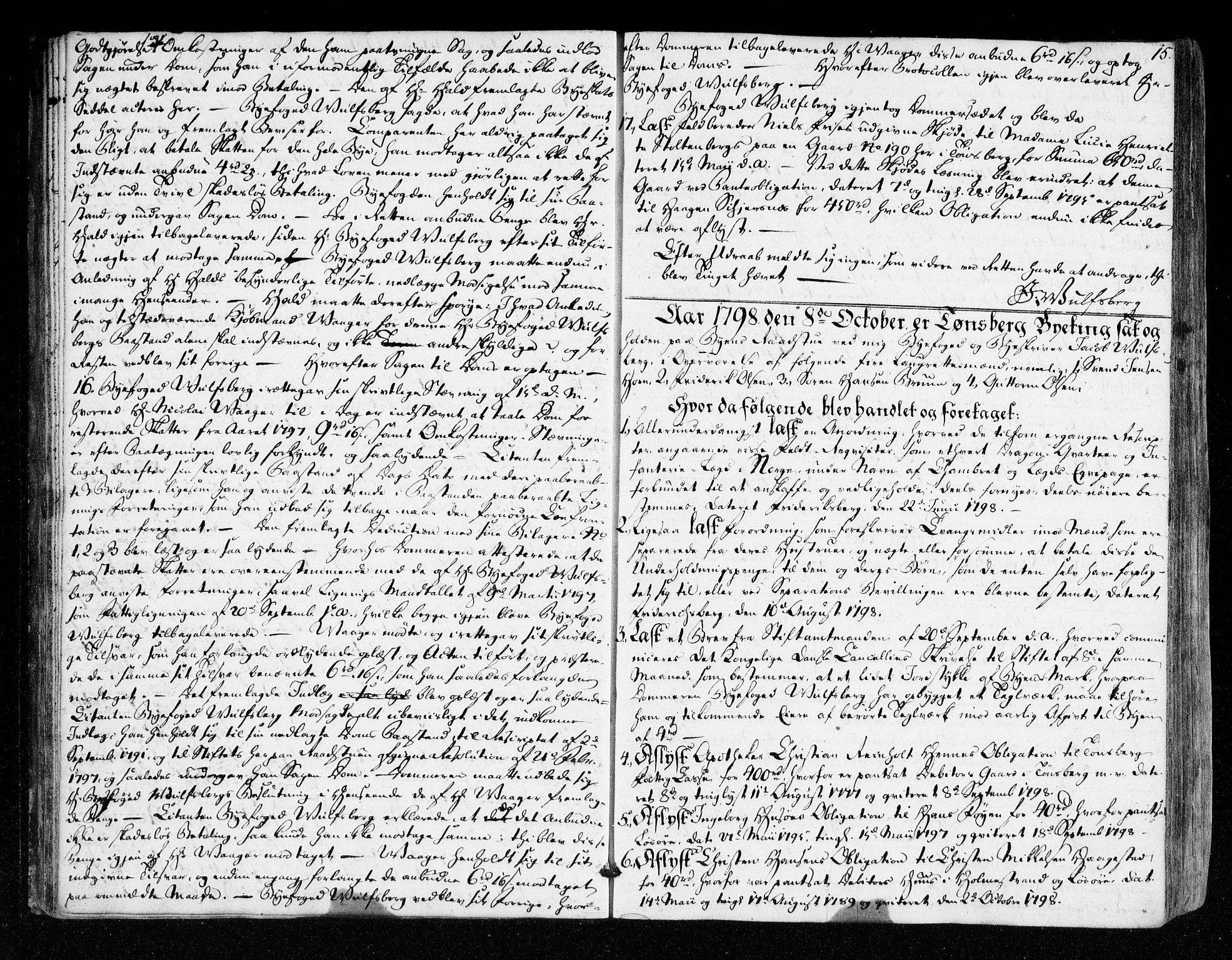 Tønsberg byfogd, AV/SAKO-A-224/F/Fa/L0021: Tingbok, 1798-1807, p. 15
