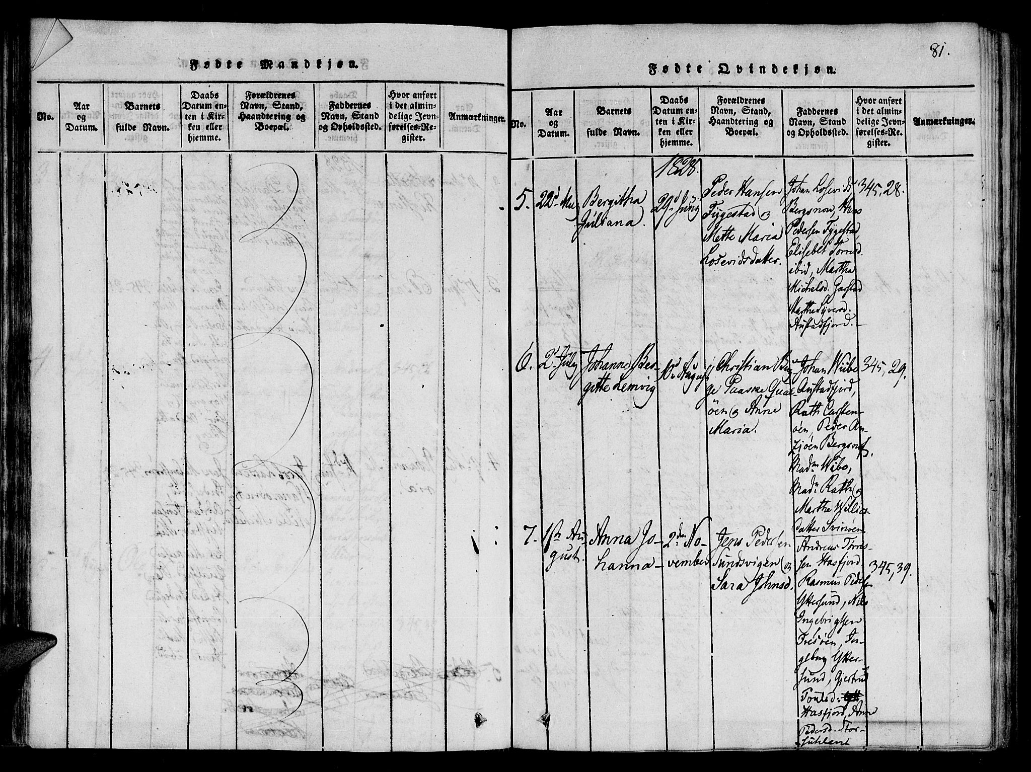 Ministerialprotokoller, klokkerbøker og fødselsregistre - Nord-Trøndelag, AV/SAT-A-1458/784/L0667: Parish register (official) no. 784A03 /2, 1818-1829, p. 81