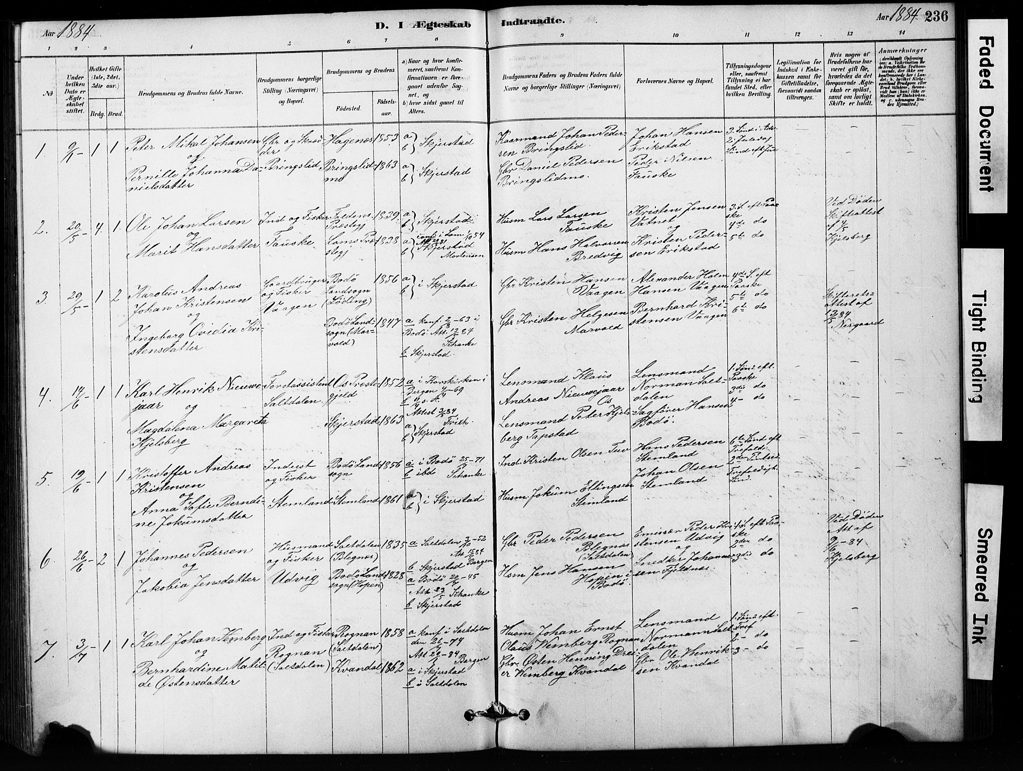 Ministerialprotokoller, klokkerbøker og fødselsregistre - Nordland, SAT/A-1459/852/L0754: Parish register (copy) no. 852C05, 1878-1894, p. 236