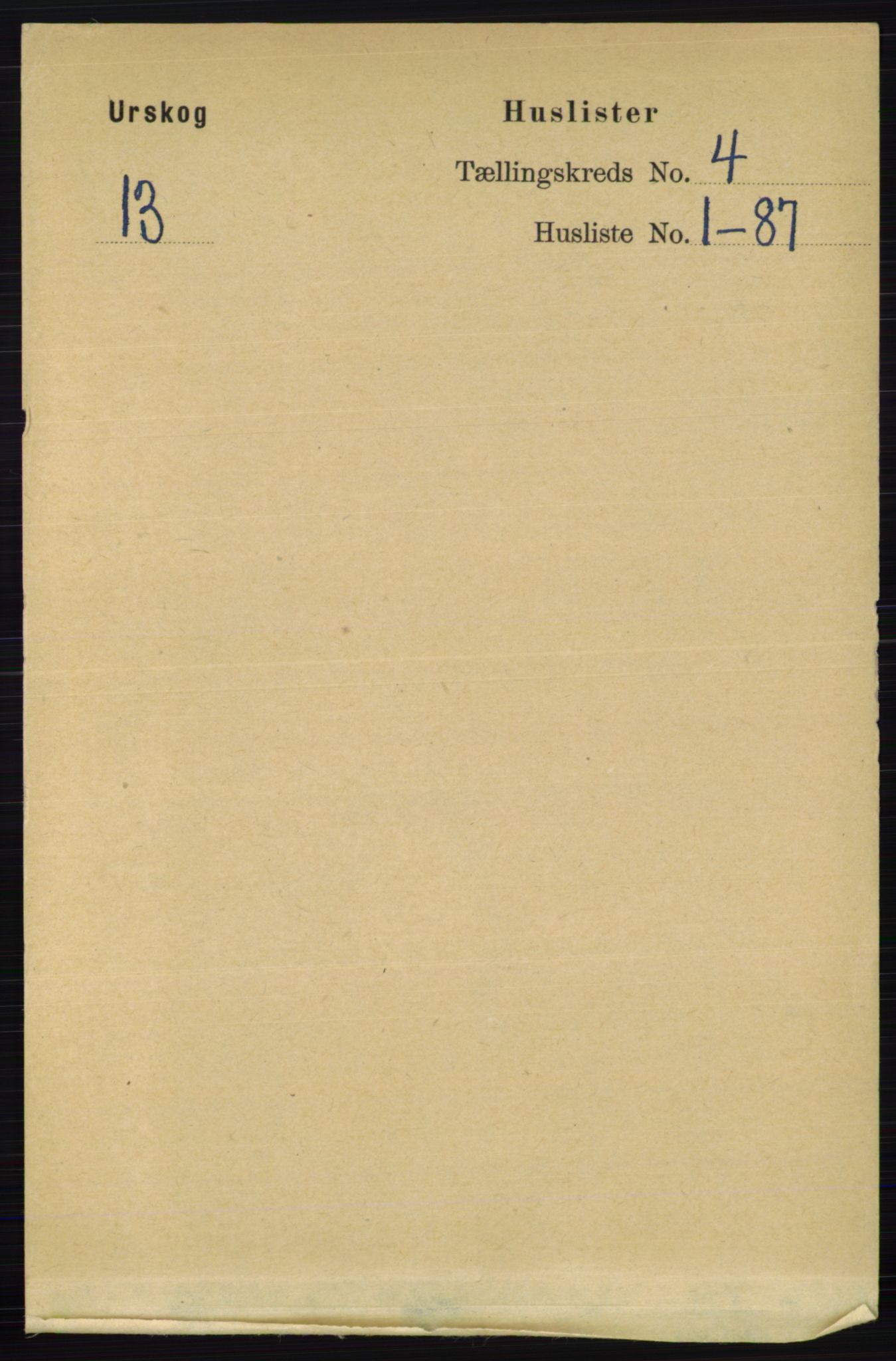 RA, 1891 census for 0224 Aurskog, 1891, p. 1397