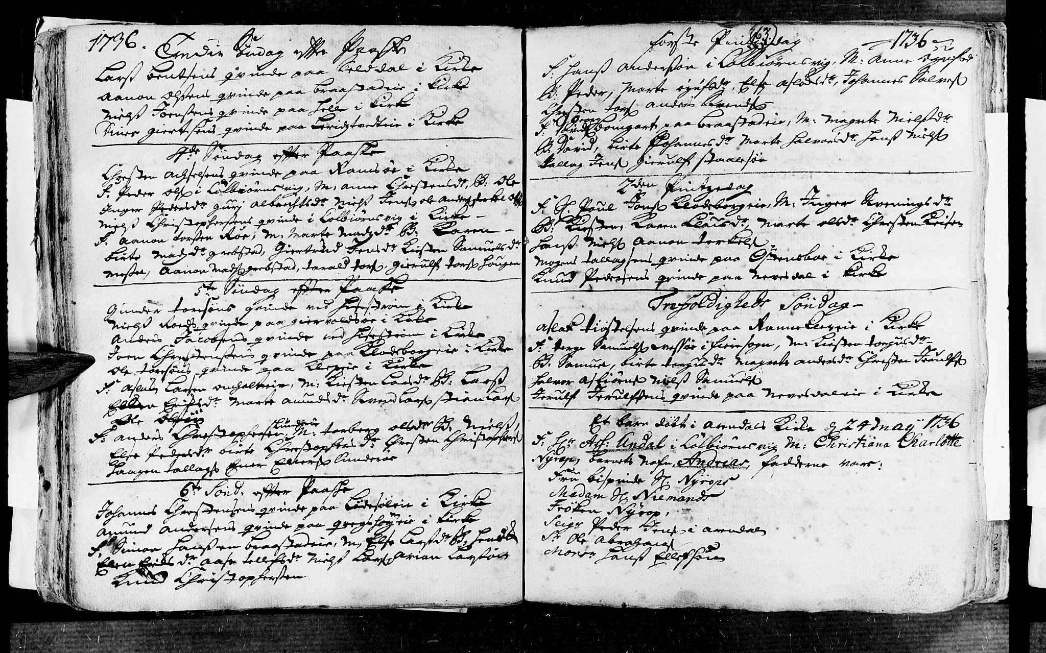 Øyestad sokneprestkontor, SAK/1111-0049/F/Fa/L0004: Parish register (official) no. A 4, 1730-1750, p. 63