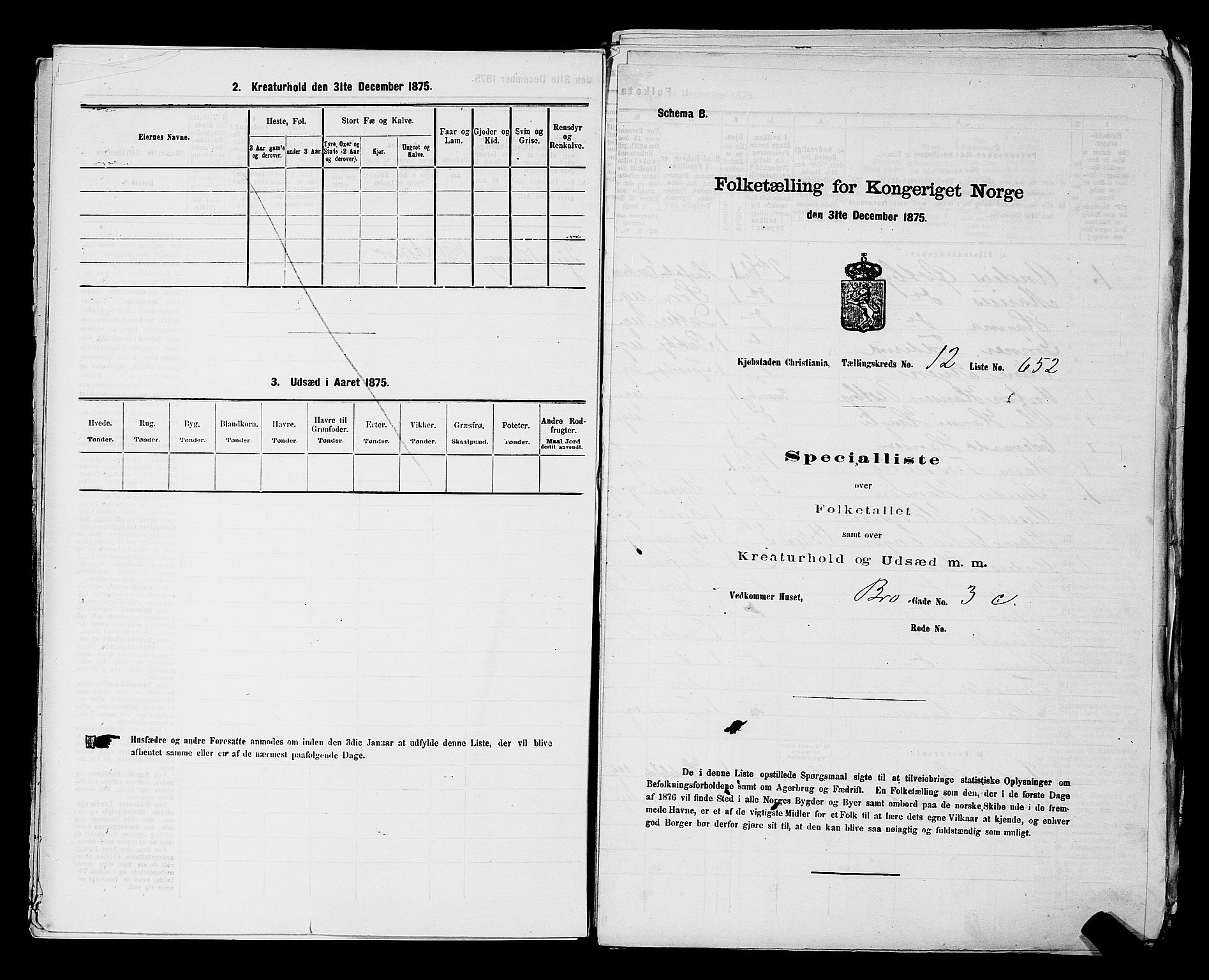 RA, 1875 census for 0301 Kristiania, 1875, p. 2009