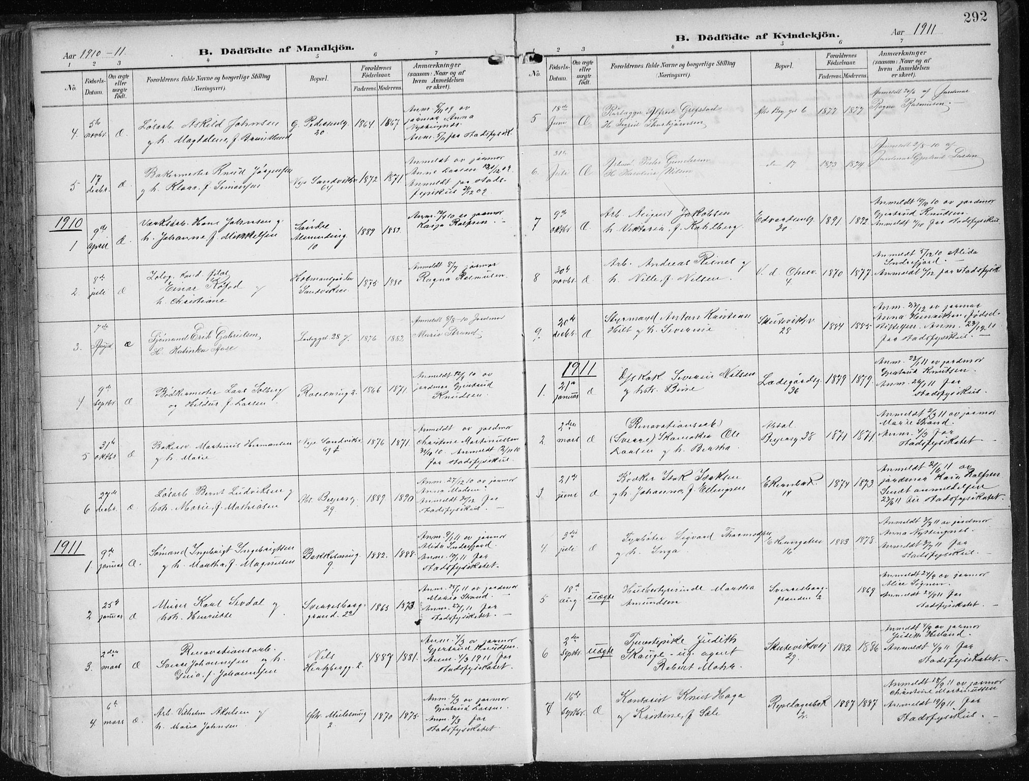 Sandviken Sokneprestembete, AV/SAB-A-77601/H/Ha/L0006: Parish register (official) no. B 3, 1901-1912, p. 292