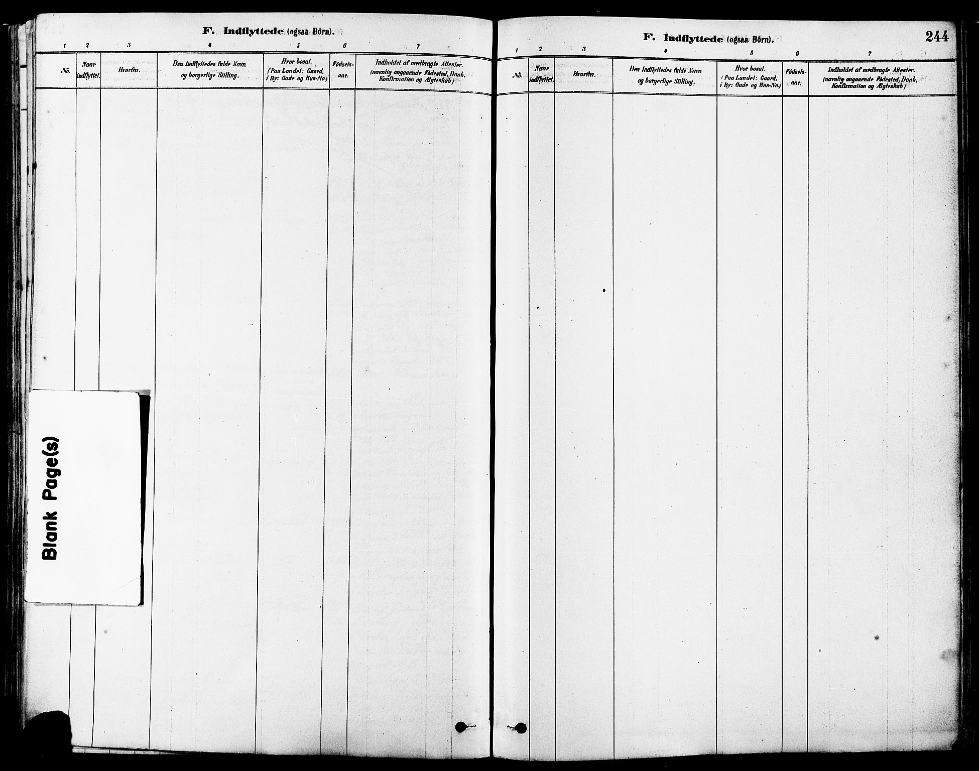 Høyland sokneprestkontor, SAST/A-101799/001/30BA/L0011: Parish register (official) no. A 10, 1878-1888, p. 244