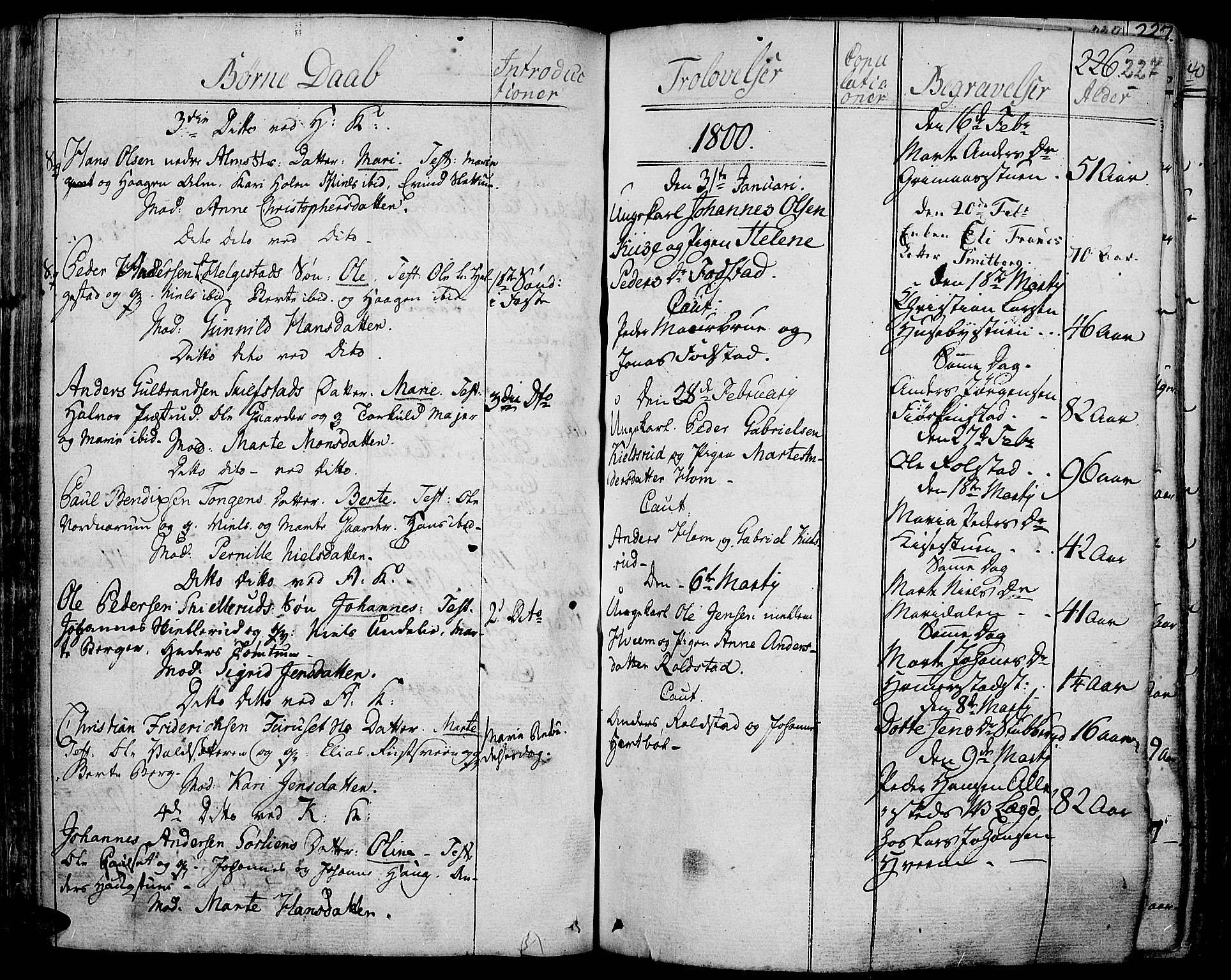 Toten prestekontor, SAH/PREST-102/H/Ha/Haa/L0007: Parish register (official) no. 7, 1794-1809, p. 227