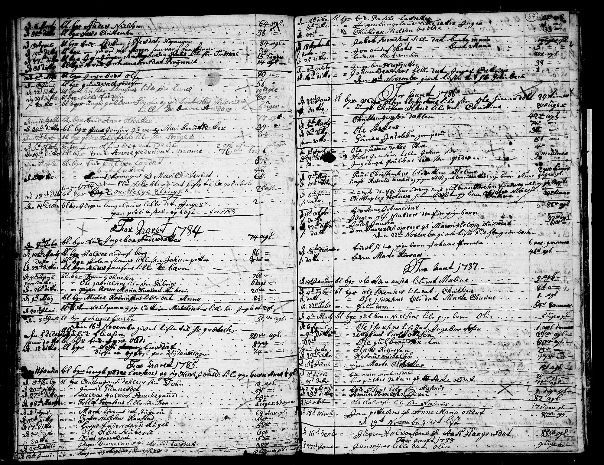 Skoger kirkebøker, SAKO/A-59/G/Gb/L0002: Parish register (copy) no. II 2, 1753-1795, p. 54