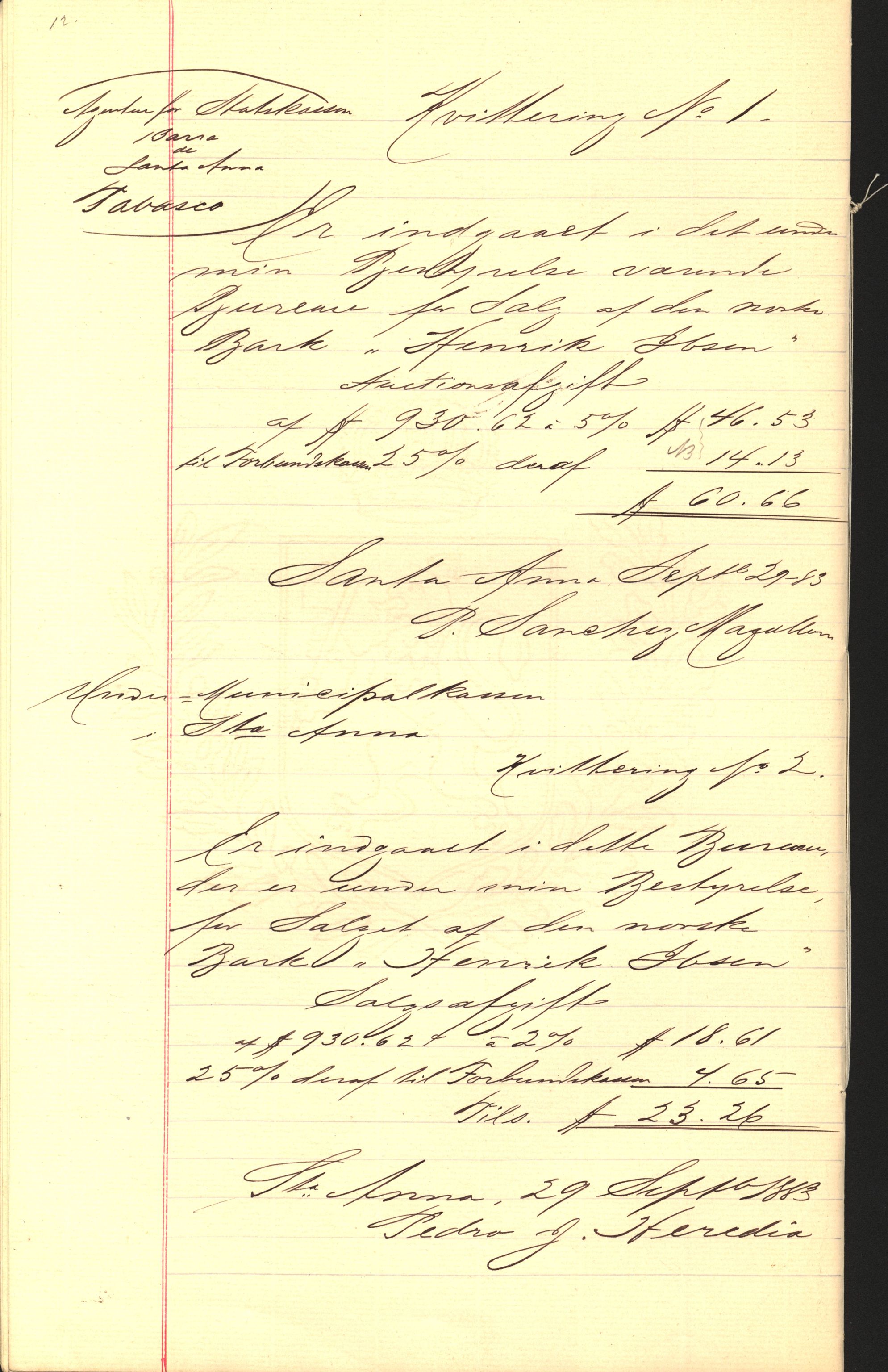 Pa 63 - Østlandske skibsassuranceforening, VEMU/A-1079/G/Ga/L0016/0006: Havaridokumenter / Insulan, Henrik Ibsen, Harmonia, Odin, Nornen, 1883, p. 20