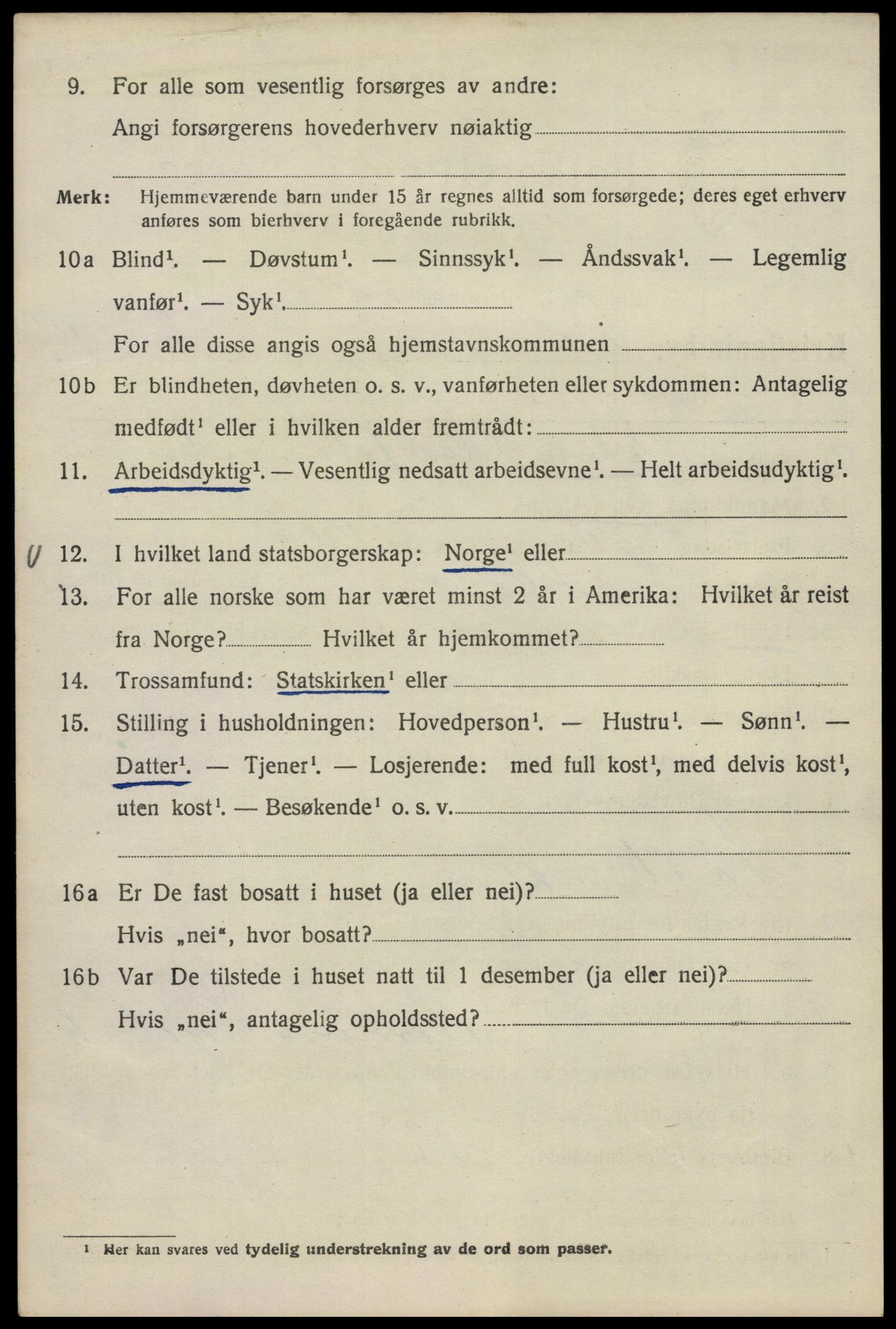 SAO, 1920 census for Kristiania, 1920, p. 197450