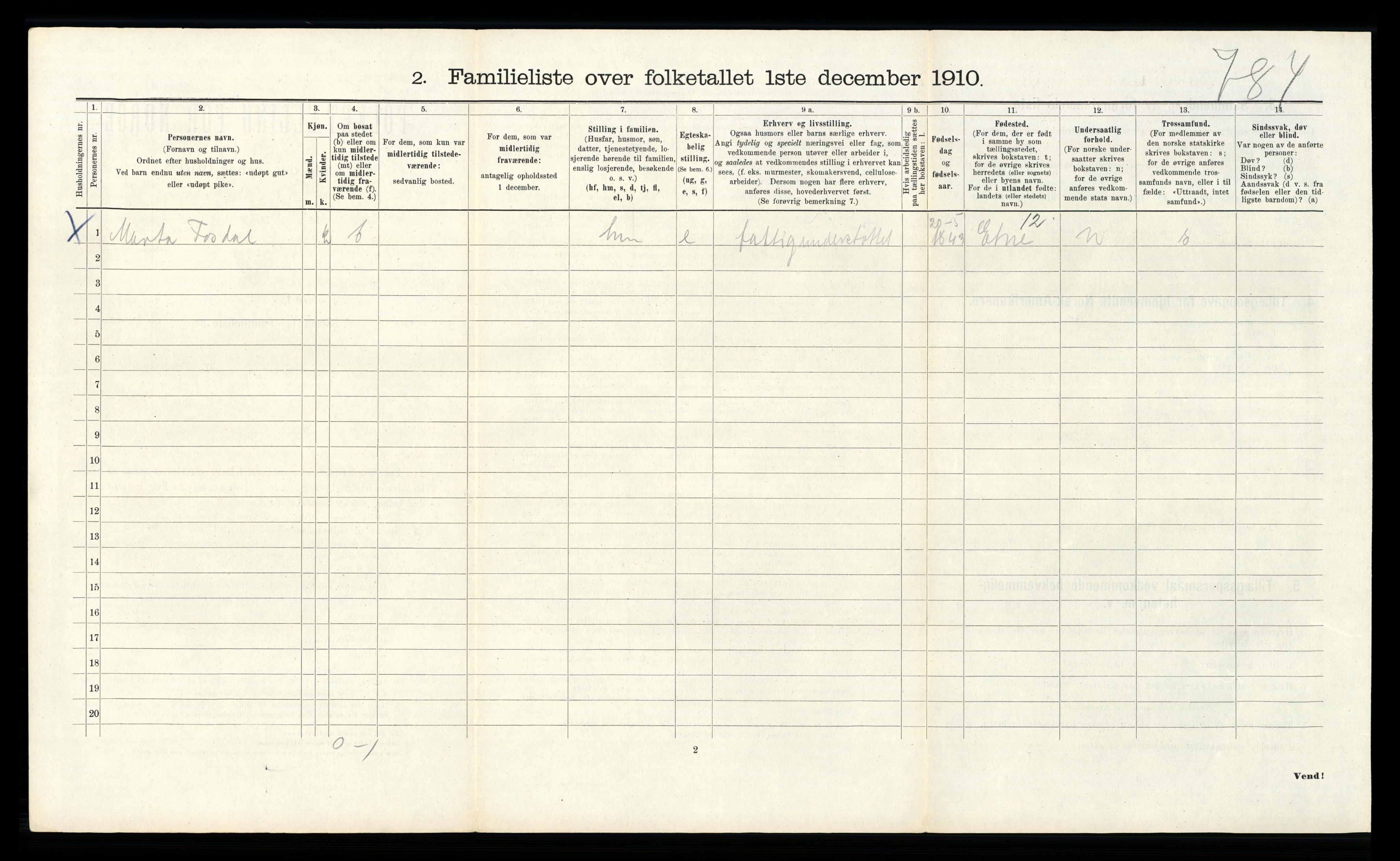 RA, 1910 census for Bergen, 1910, p. 40906