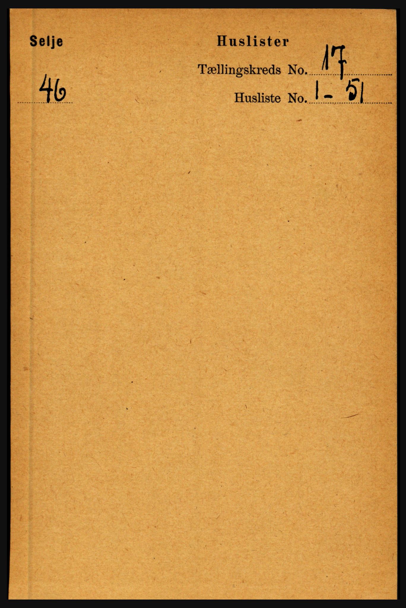 RA, 1891 census for 1441 Selje, 1891, p. 5529
