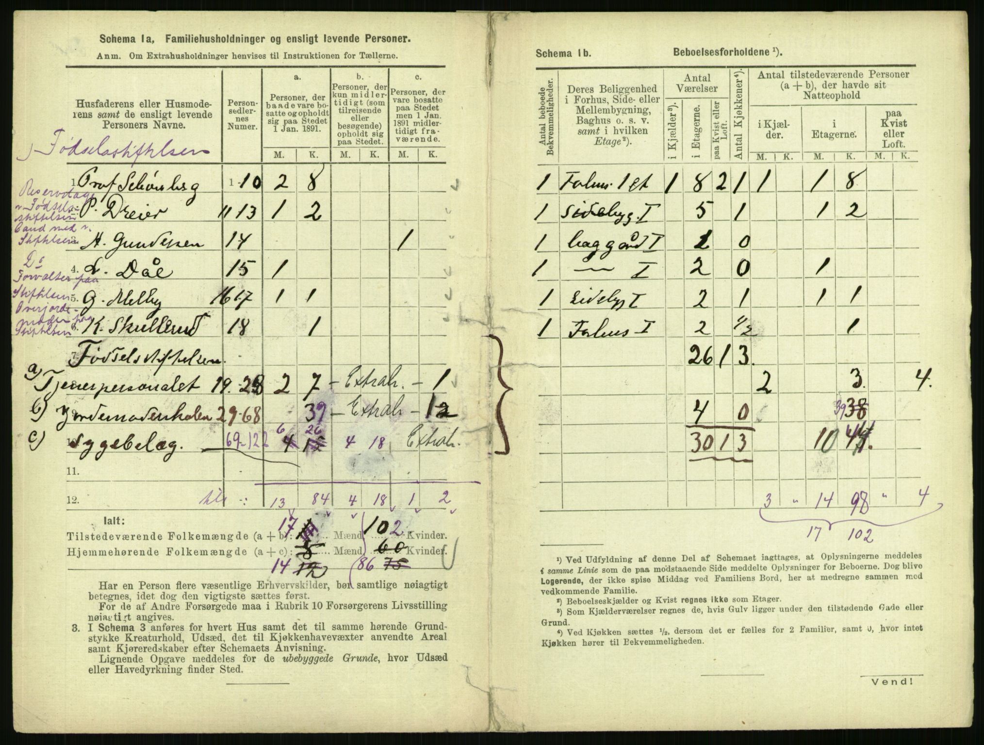 RA, 1891 census for 0301 Kristiania, 1891, p. 60685