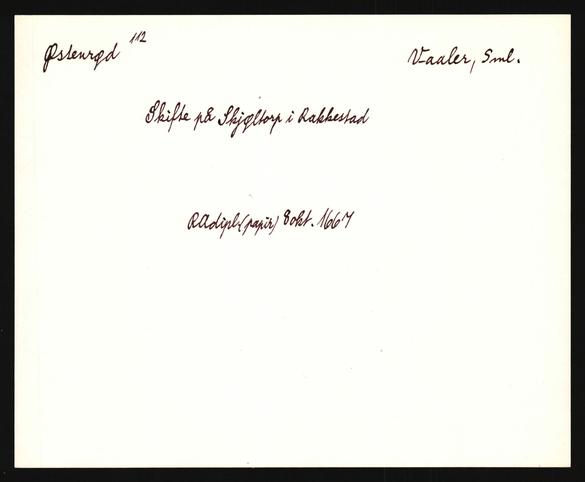 Riksarkivets diplomsamling, AV/RA-EA-5965/F35/F35e/L0004: Registreringssedler Østfold 4, 1300-1900, p. 963