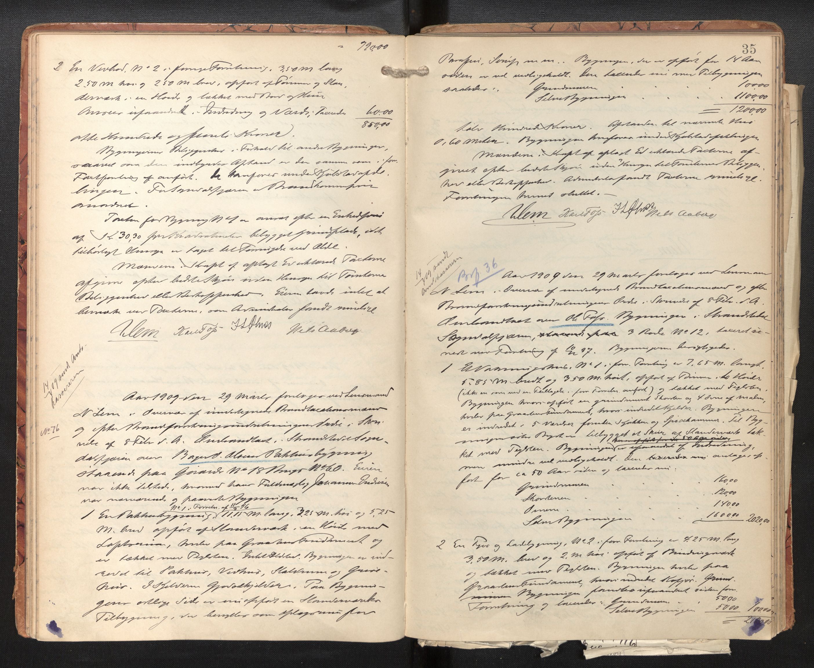 Lensmannen i Sogndal, AV/SAB-A-29901/0012/L0017: Branntakstprotokoll, Sogndalsfjøra, 1901-1935, p. 34b-35a