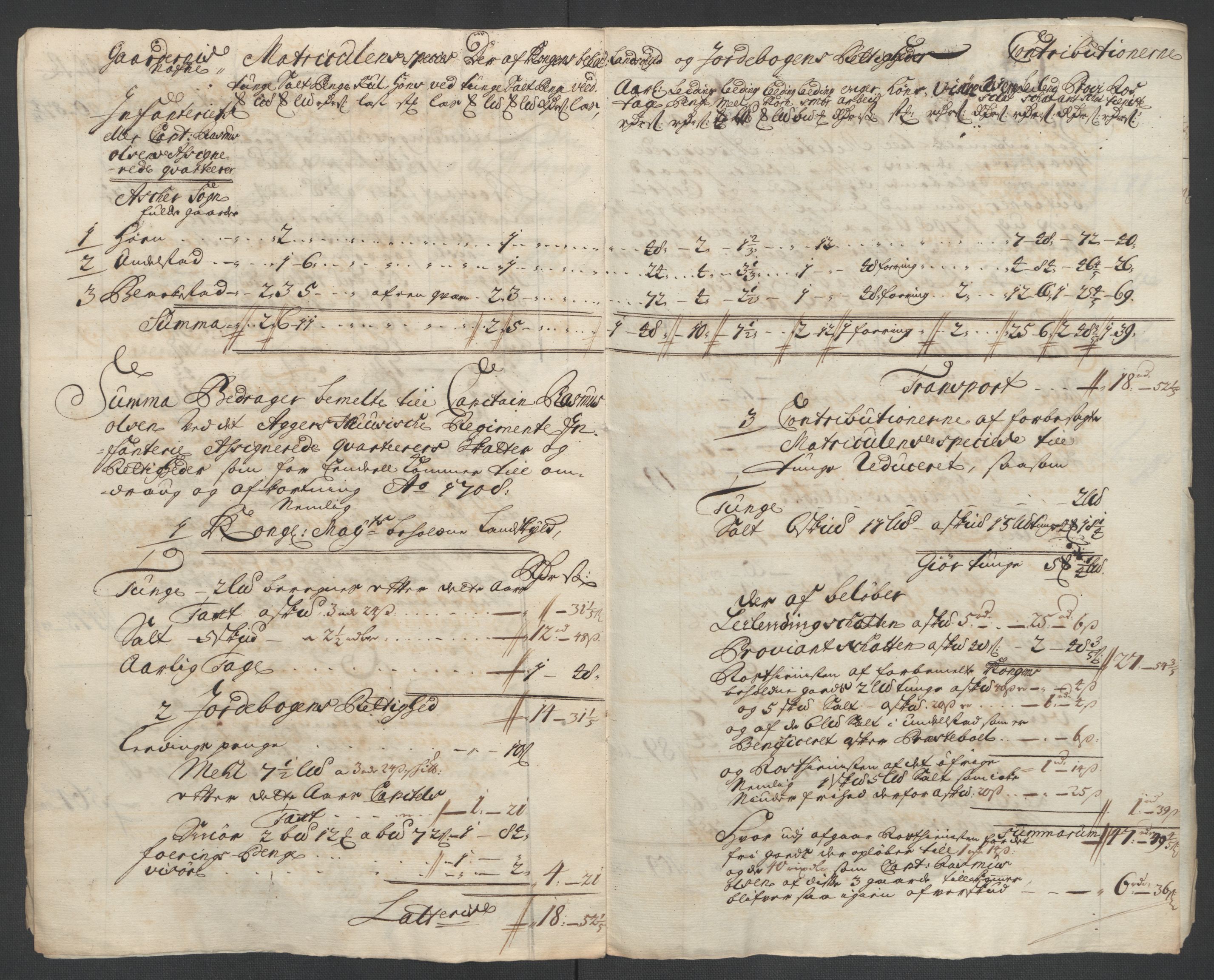 Rentekammeret inntil 1814, Reviderte regnskaper, Fogderegnskap, AV/RA-EA-4092/R10/L0447: Fogderegnskap Aker og Follo, 1707-1709, p. 336