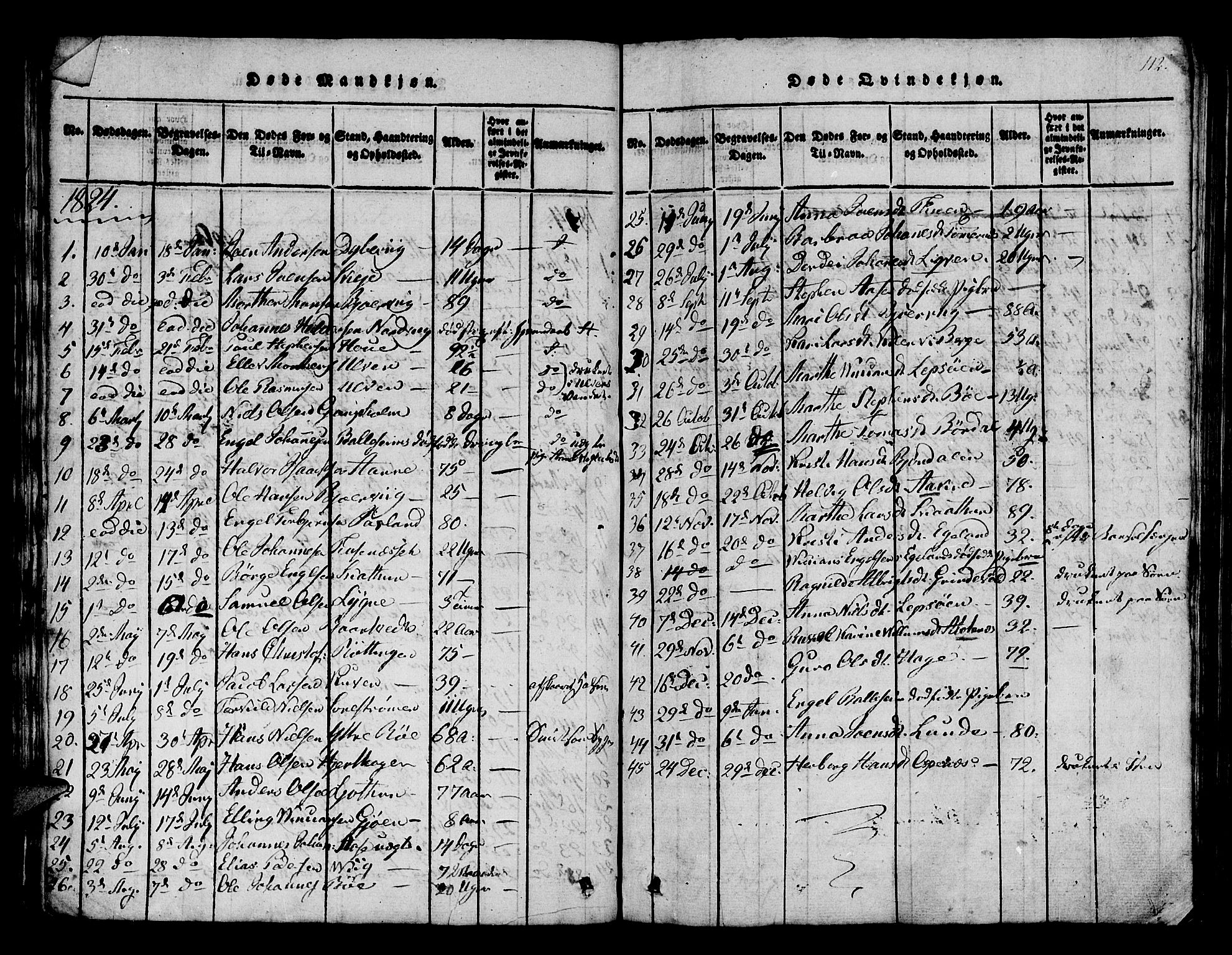 Os sokneprestembete, AV/SAB-A-99929: Parish register (official) no. A 12, 1816-1825, p. 112