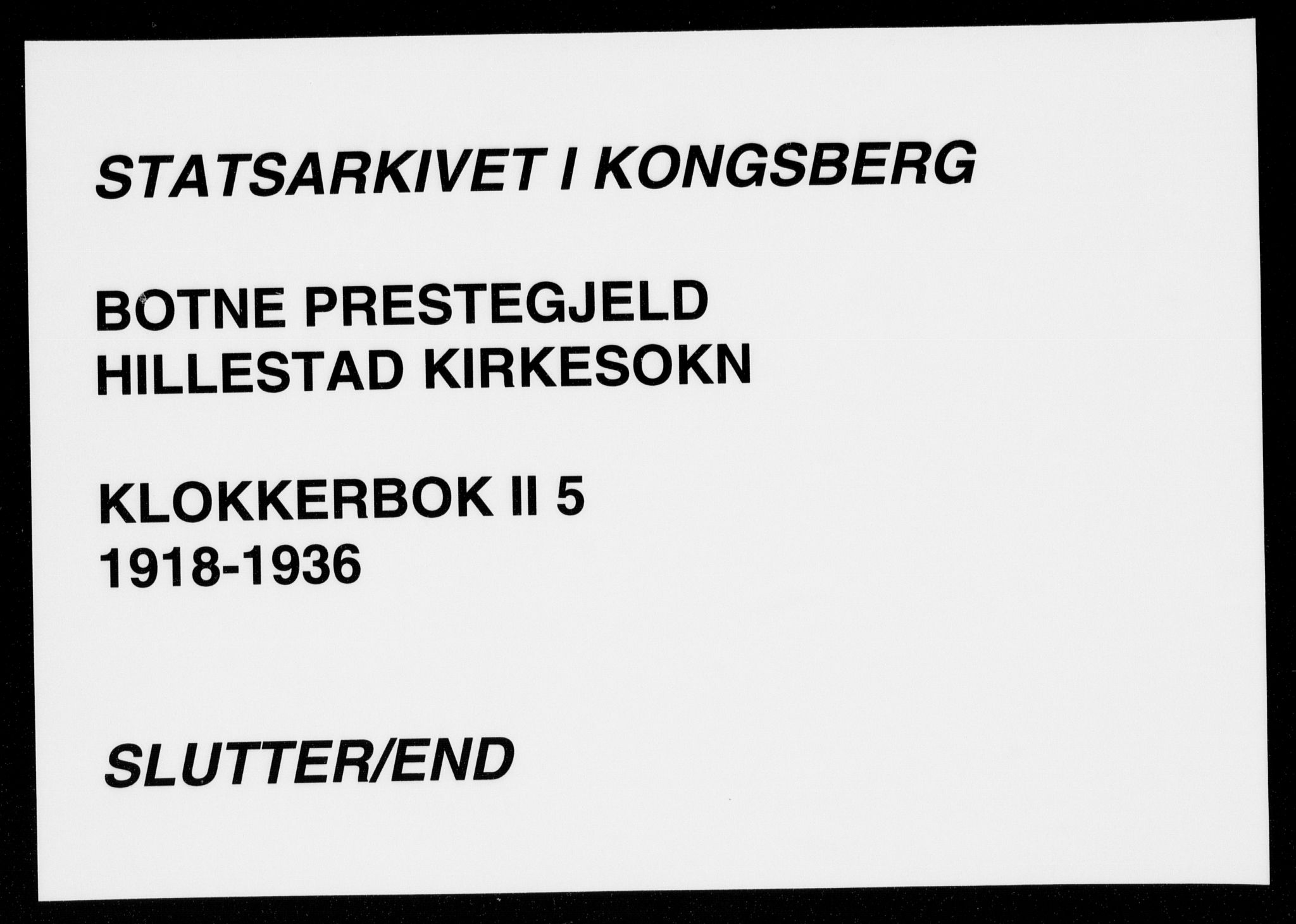 Botne kirkebøker, AV/SAKO-A-340/G/Gb/L0005: Parish register (copy) no. II 5, 1918-1936