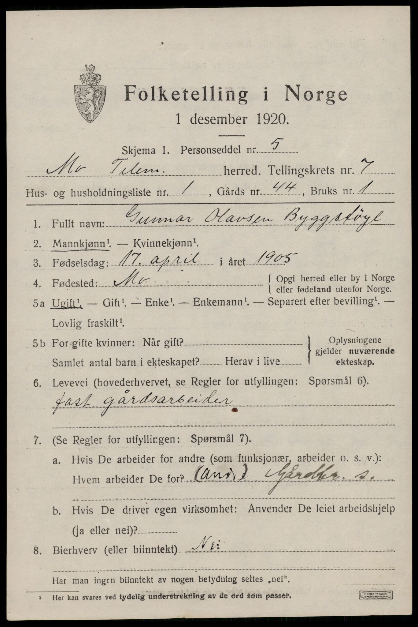 SAKO, 1920 census for Mo, 1920, p. 2600