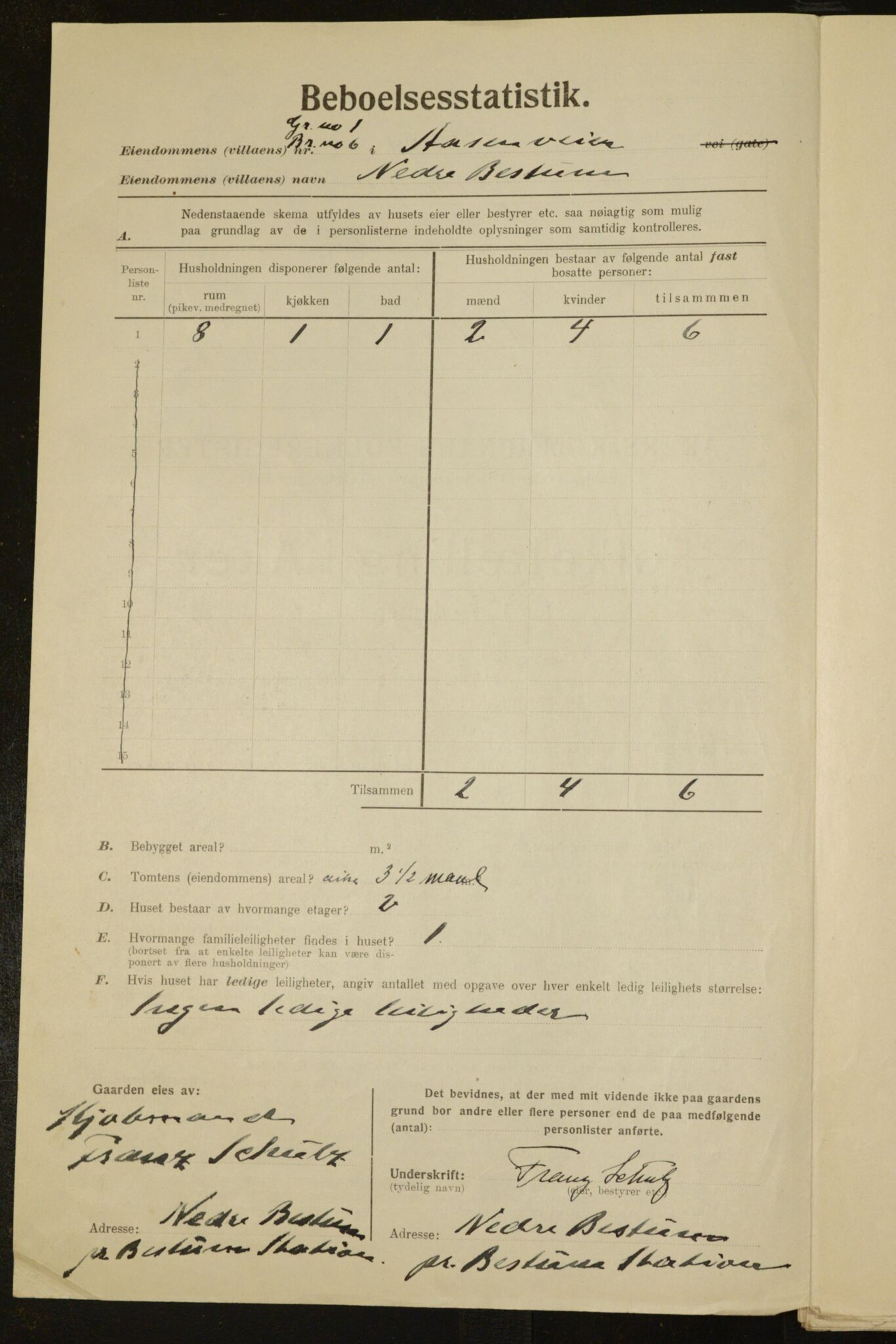 , Municipal Census 1923 for Aker, 1923, p. 25