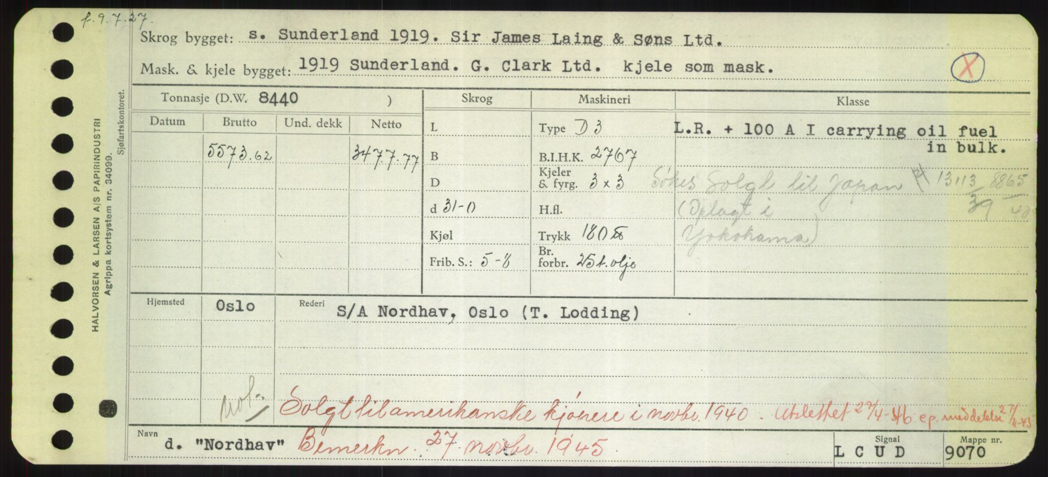 Sjøfartsdirektoratet med forløpere, Skipsmålingen, RA/S-1627/H/Hd/L0026: Fartøy, N-Norhol, p. 467