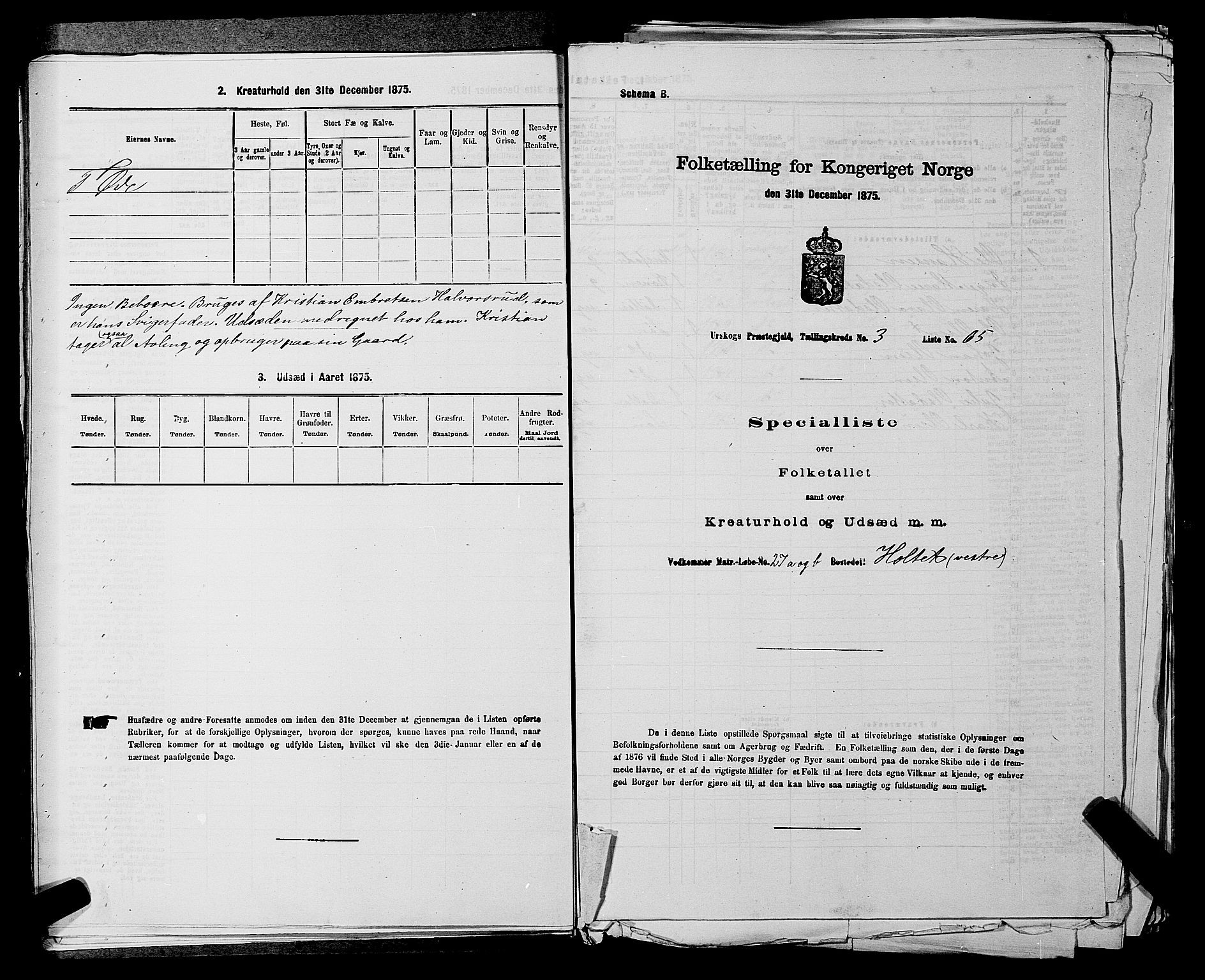 RA, 1875 census for 0224P Aurskog, 1875, p. 409