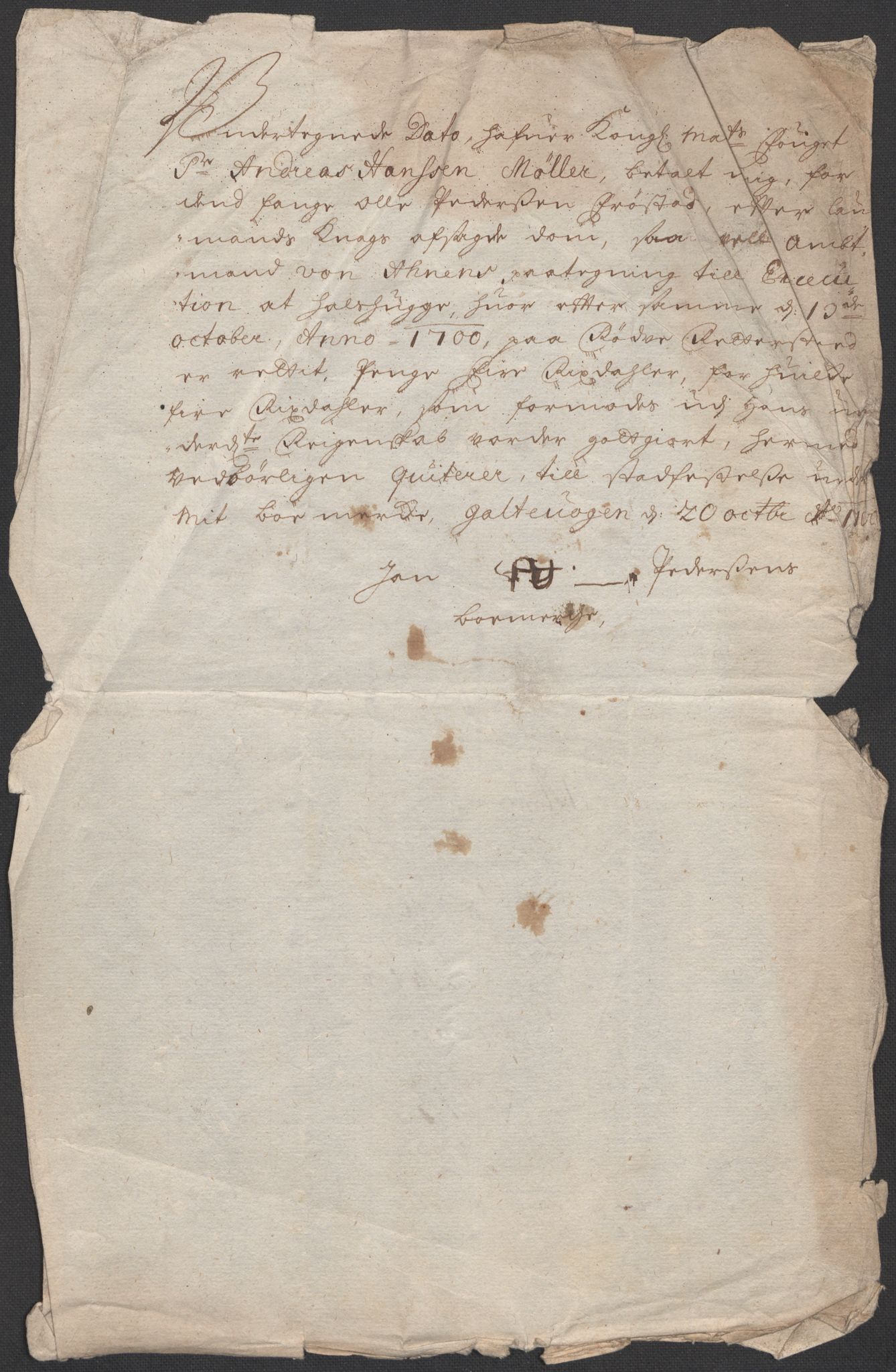 Rentekammeret inntil 1814, Reviderte regnskaper, Fogderegnskap, AV/RA-EA-4092/R54/L3558: Fogderegnskap Sunnmøre, 1700-1701, p. 315