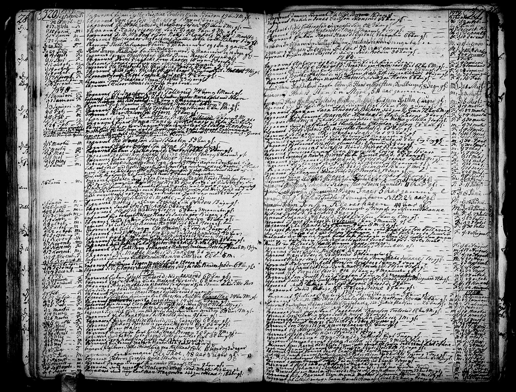 Sande Kirkebøker, AV/SAKO-A-53/F/Fa/L0001: Parish register (official) no. 1, 1753-1803, p. 320-321